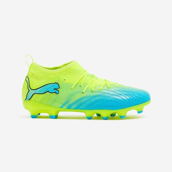 Scarpe calcio bambini FUTURE 9 MATCH FG/AG giallo-blu