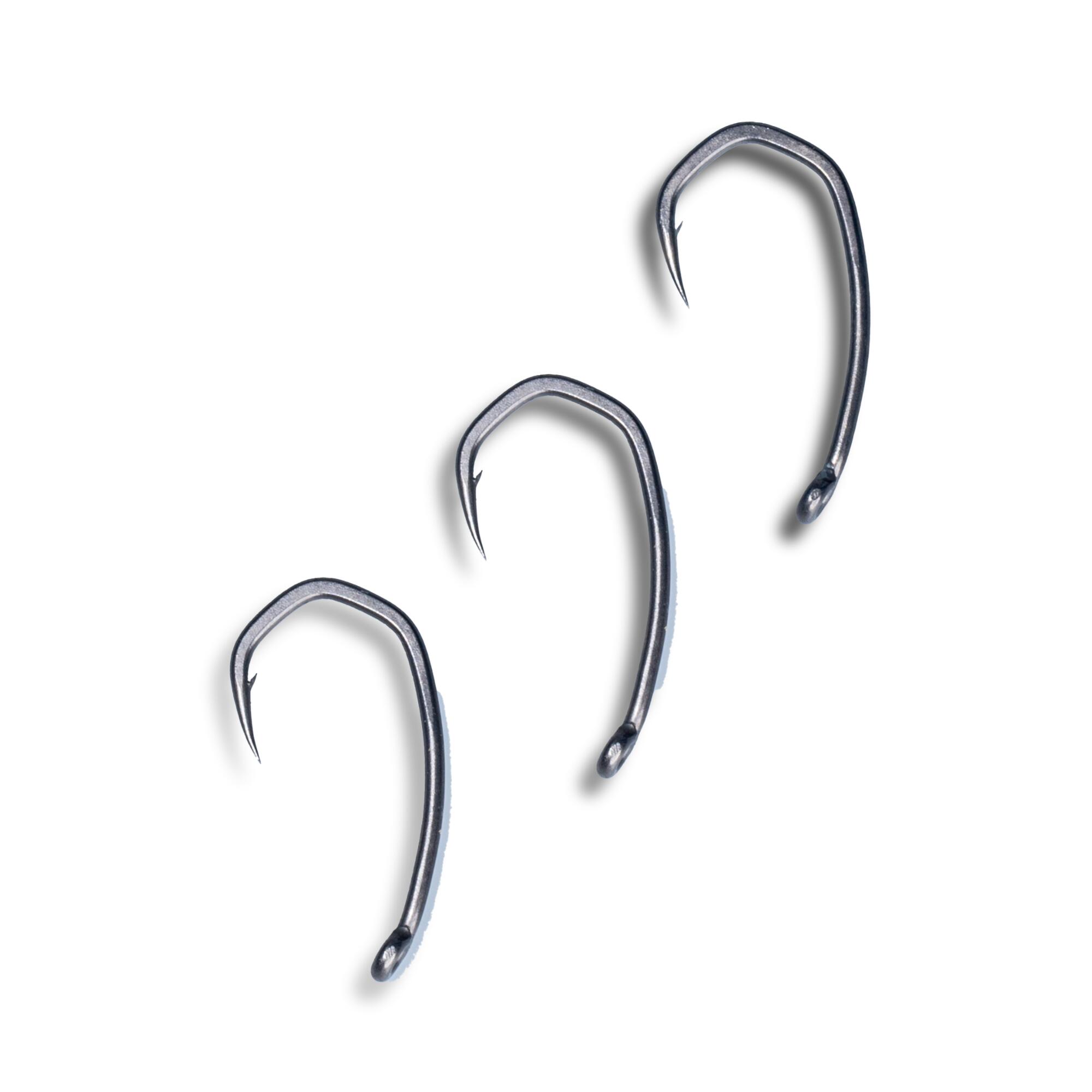 Amo pesca carpfishing Nash Claw Long Shank X grigio/nero x10 antiriflesso 3/7