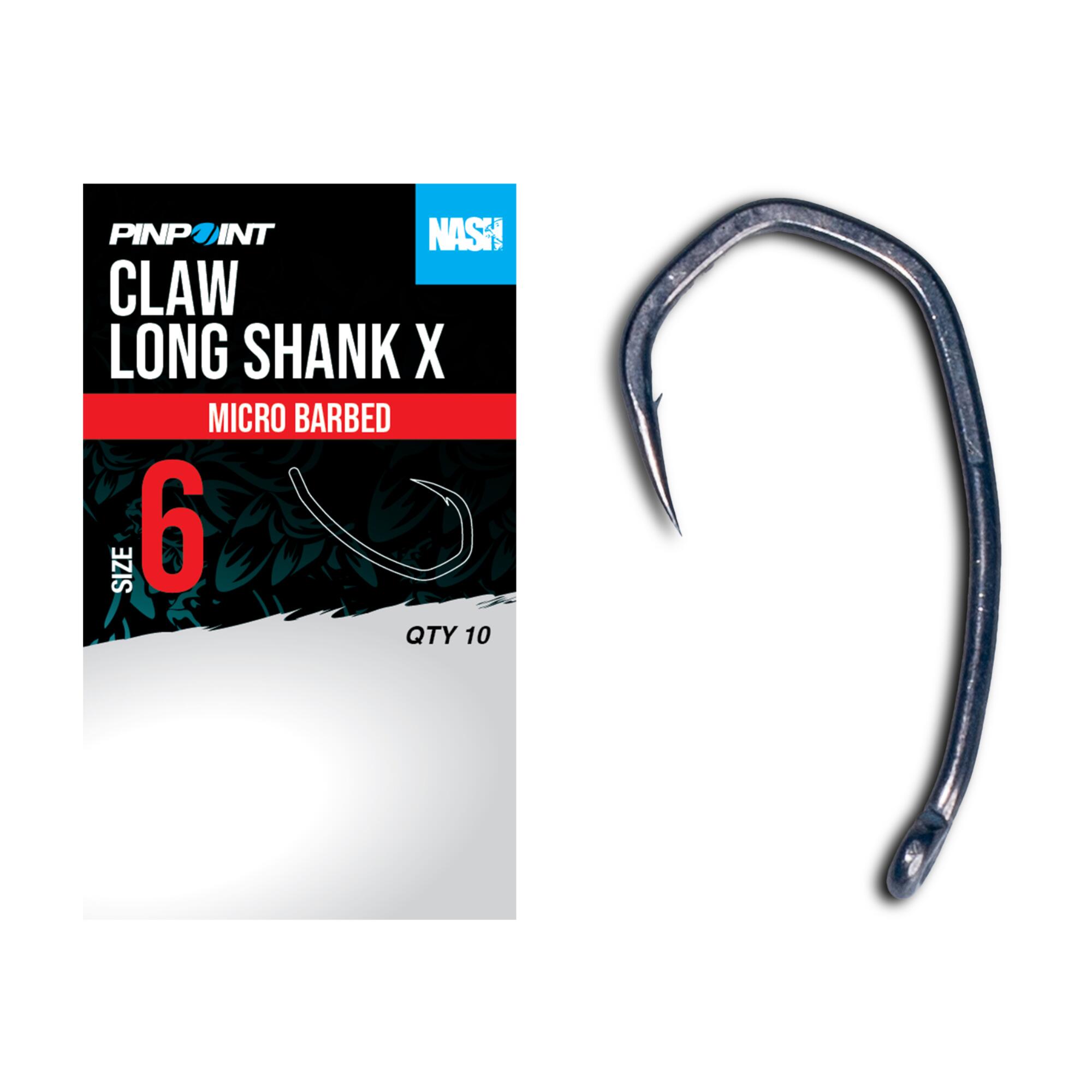 Amo pesca carpfishing Nash Claw Long Shank X grigio/nero x10 antiriflesso 2/7