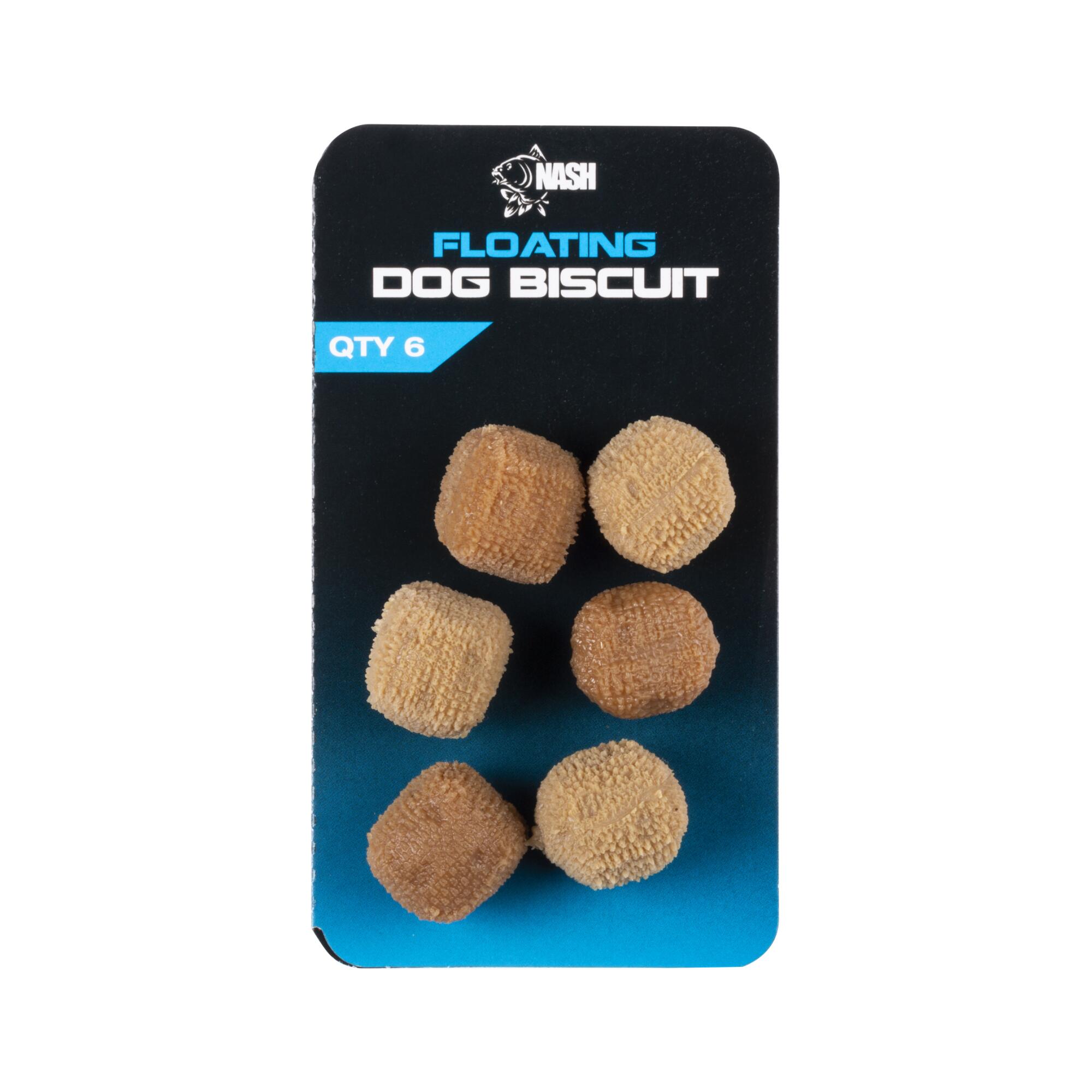 Esca finta pesca carpa Nash Floating Dog Biscuit marrone 13mm x6 galleggiante 1/6