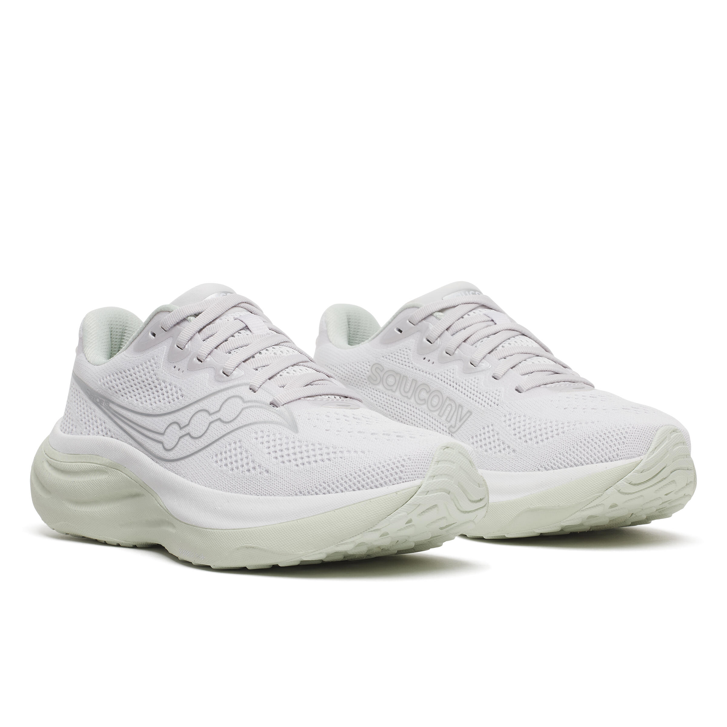 Chaussures de running femme, Saucony Ride 19 blanc 4/5