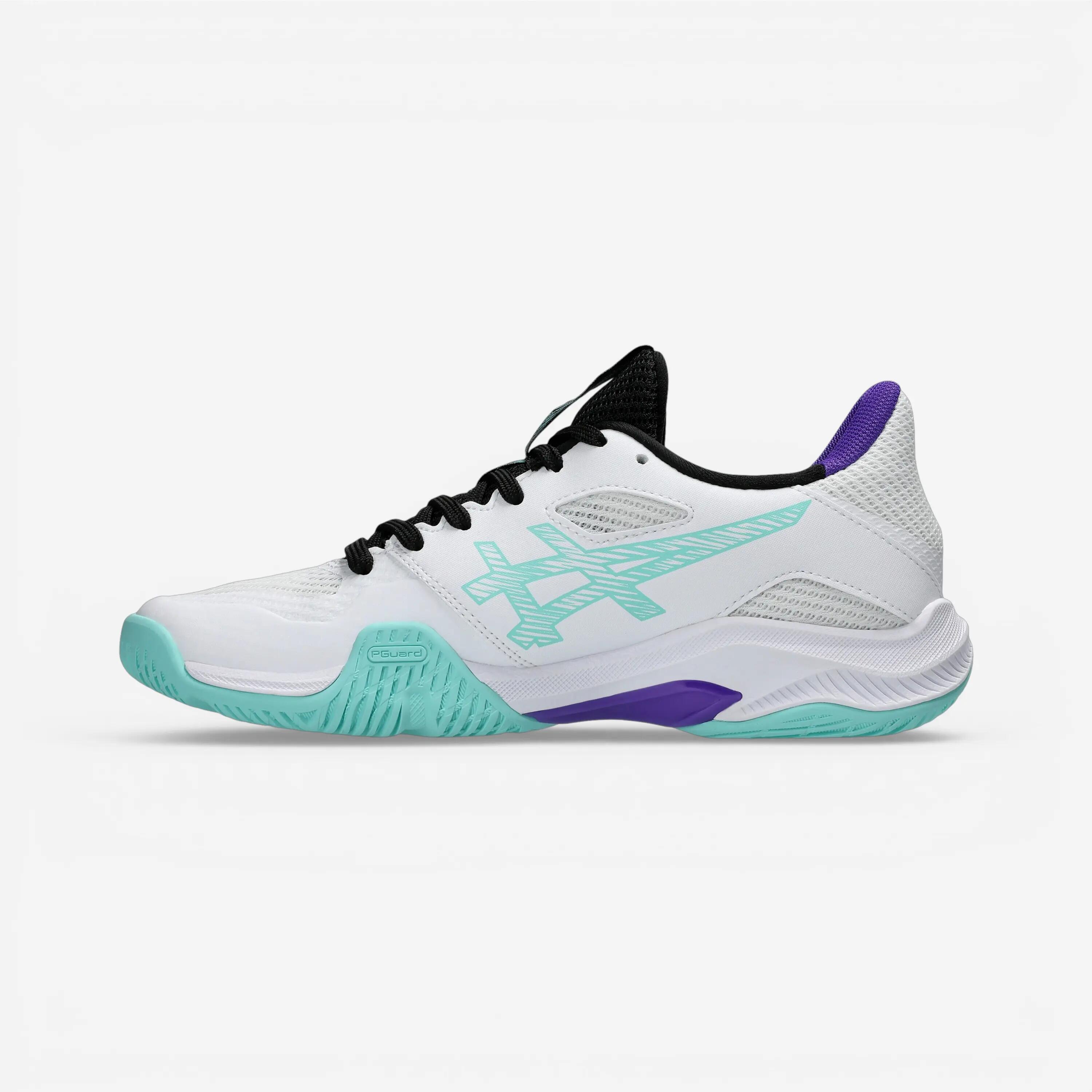 Leichter Badminton- und Squash-Hallenschuh für Damen Asics Blade FF 2, Weiss 5/6
