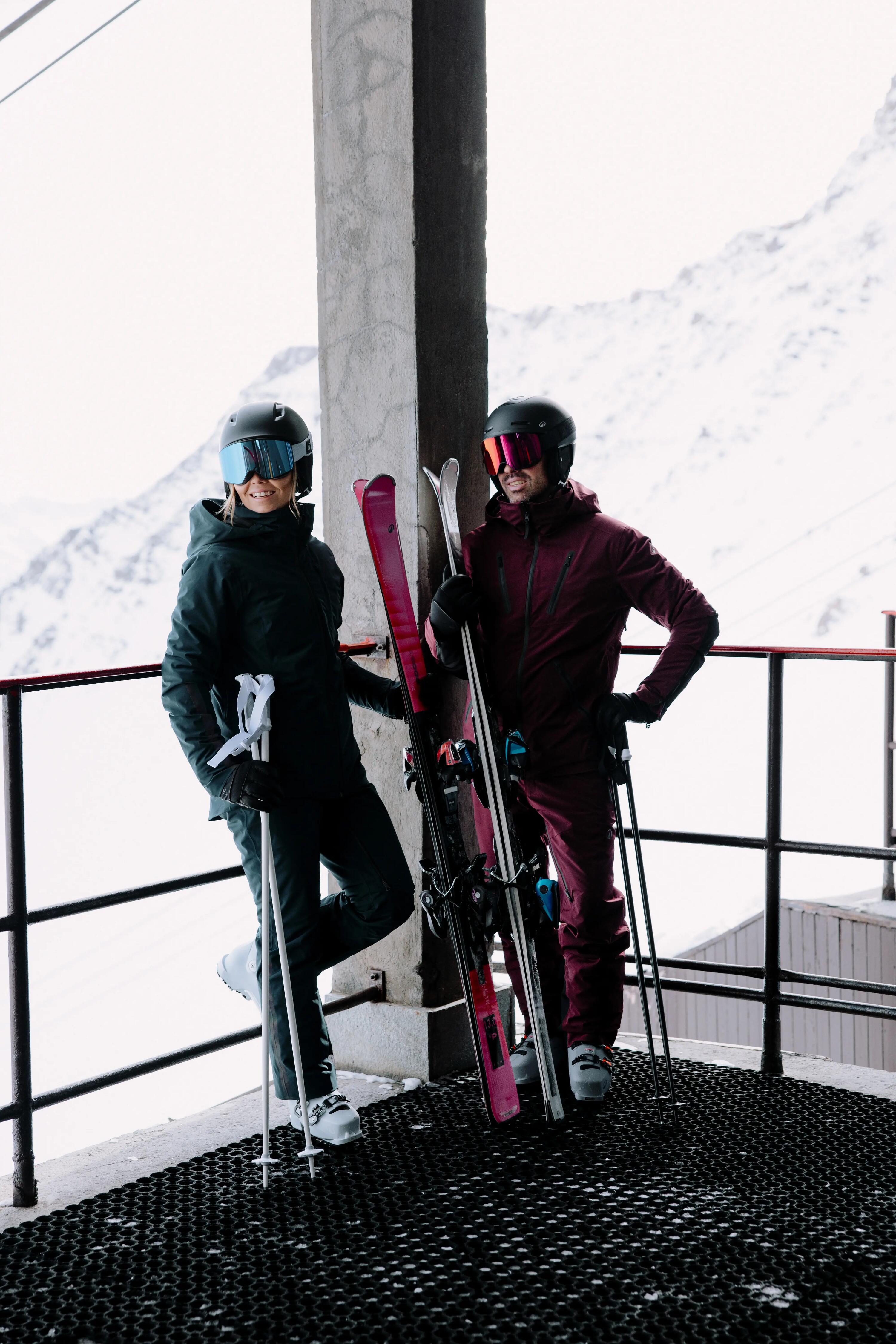 Calças Impermeáveis de Ski Homem SKP 900 Bordô 17/23