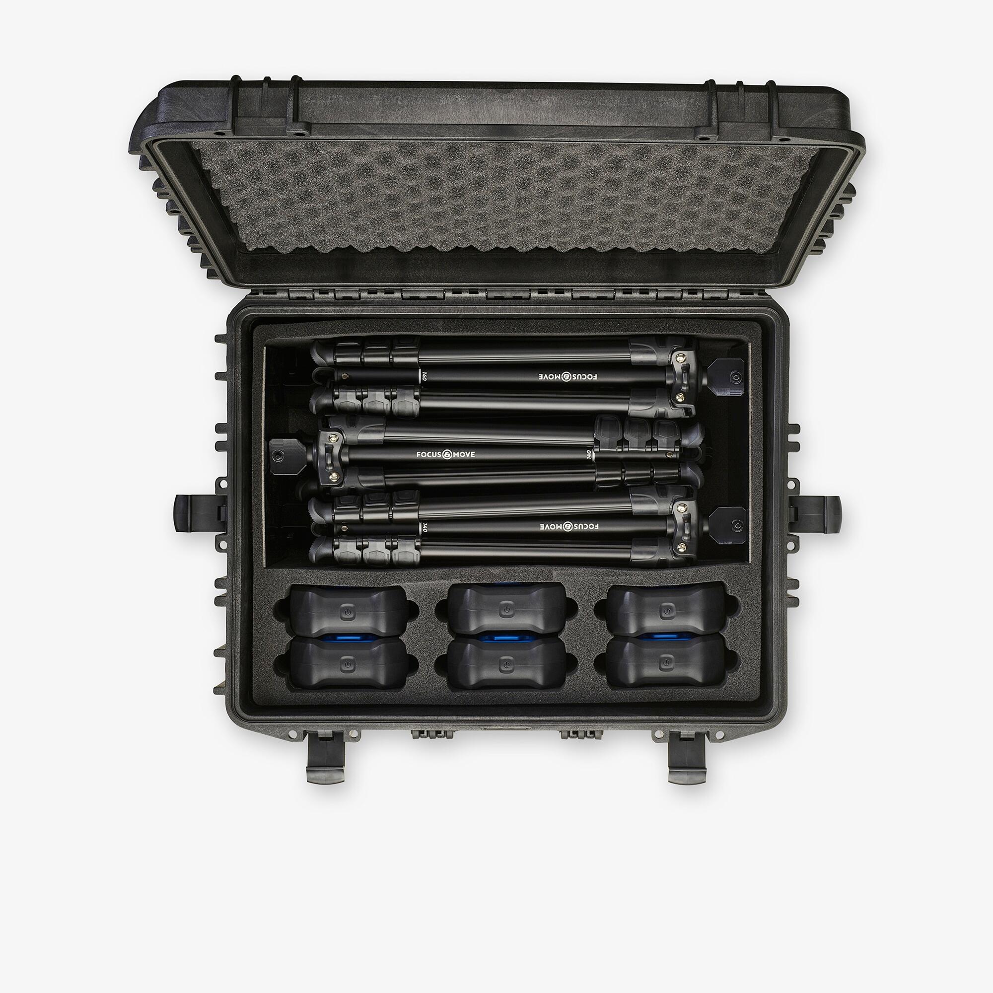 PACK TIR LASER AVEC 6 PISTOLETS, 6 CIBLES, 6 TREPIEDS, 6 TAPIS DE TIR ET VALISE 11/12