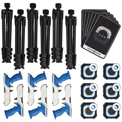 PACK TIR LASER AVEC 6 PISTOLETS, 6 CIBLES, 6 TREPIEDS, 6 TAPIS DE TIR ET VALISE