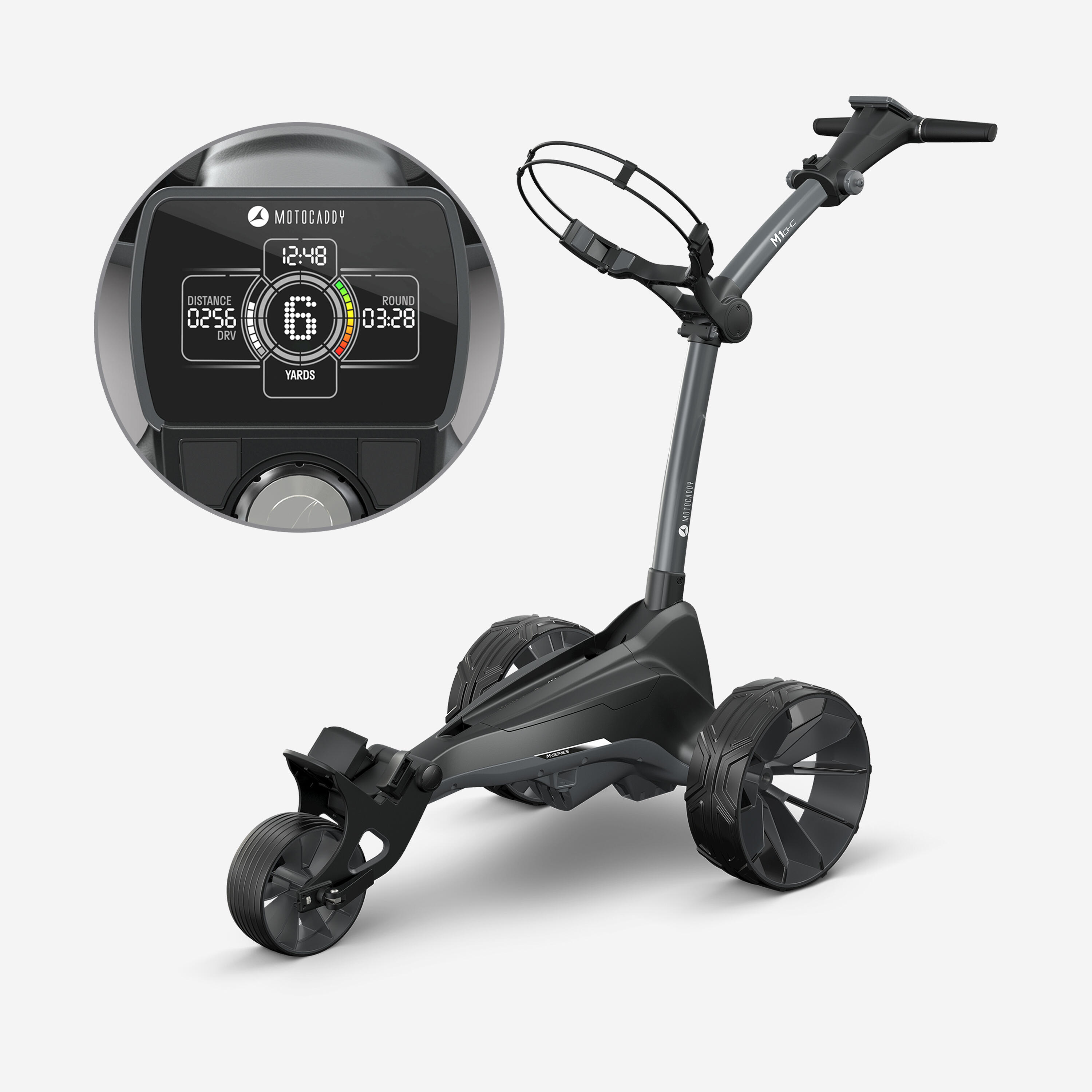 Elektrischer Golfwagen, Motocaddy M1 DHC + Schirmhalter + Kartenhalter 2/8