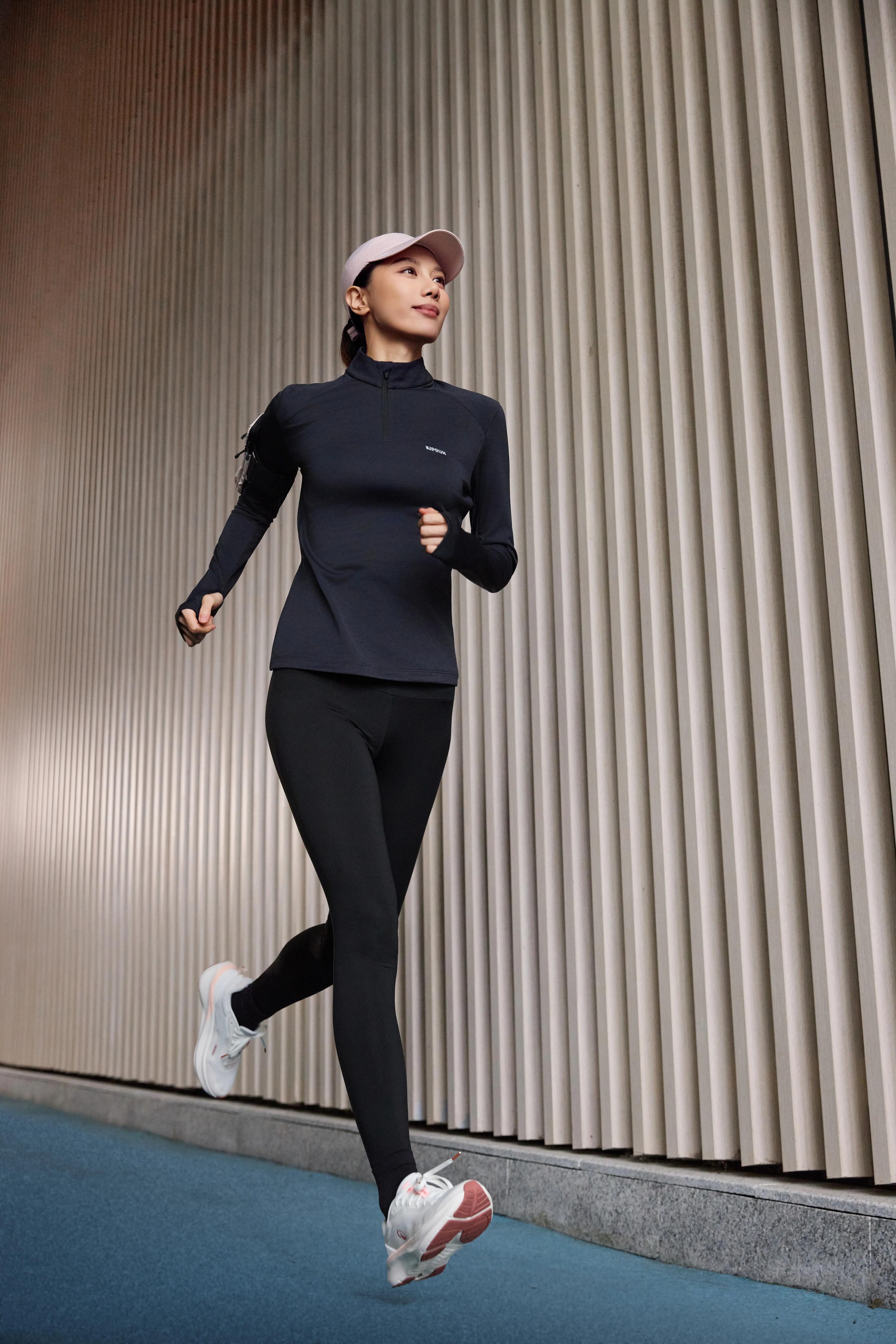 Warme hardlooplegging voor dames Run 100 Warm zwart 9/10