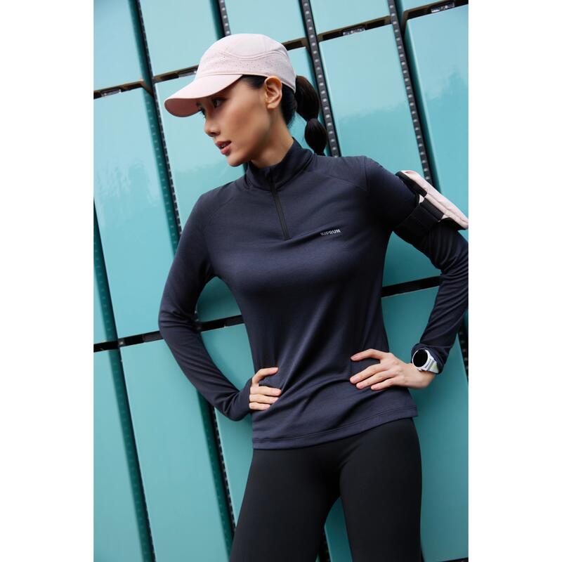 Kadın Koşu Taytı - Siyah - KIPRUN Run 100 Warm