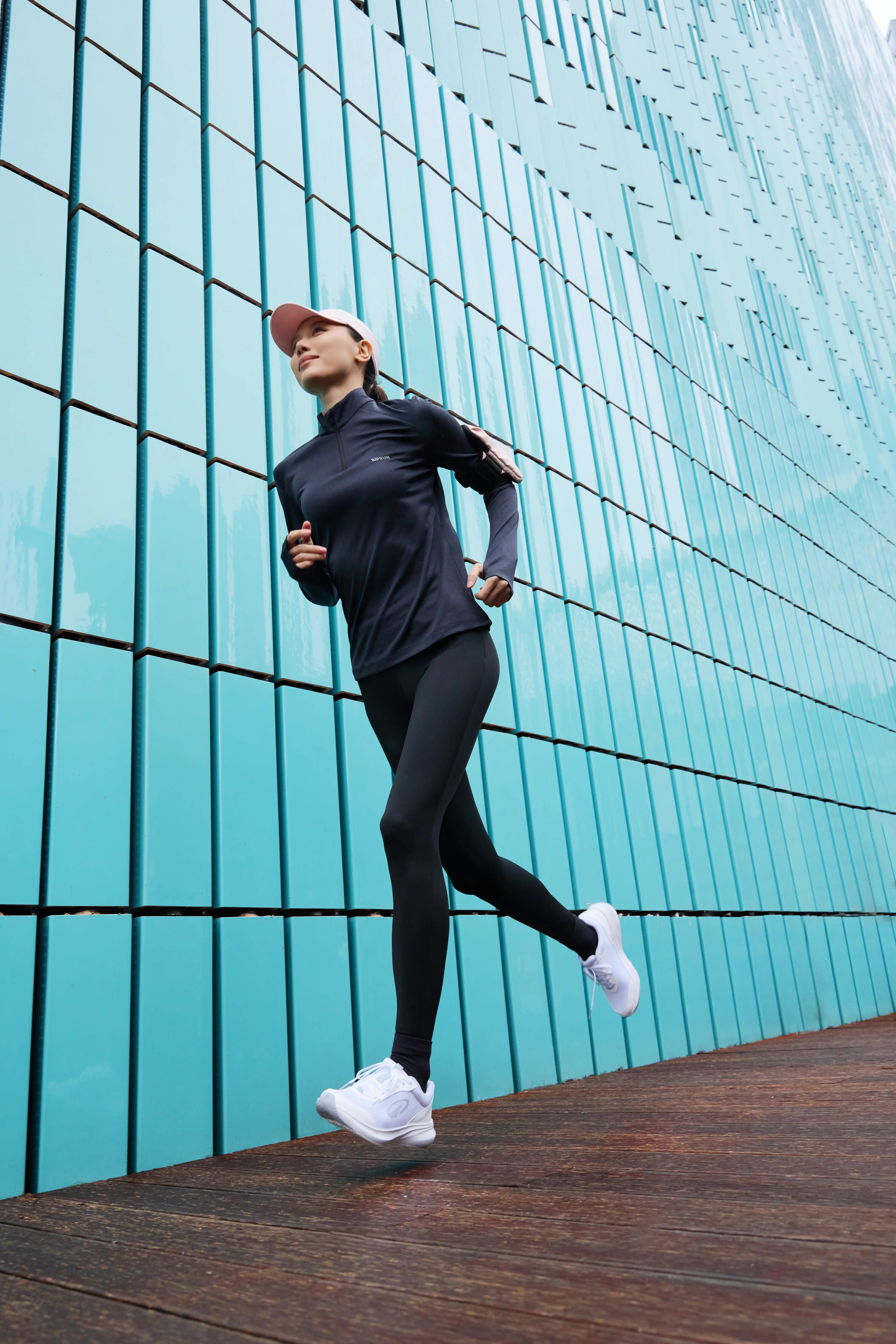 Warme hardlooplegging voor dames Run 100 Warm zwart 6/10