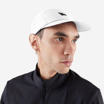 Cappellino running adulto bianco-giallo