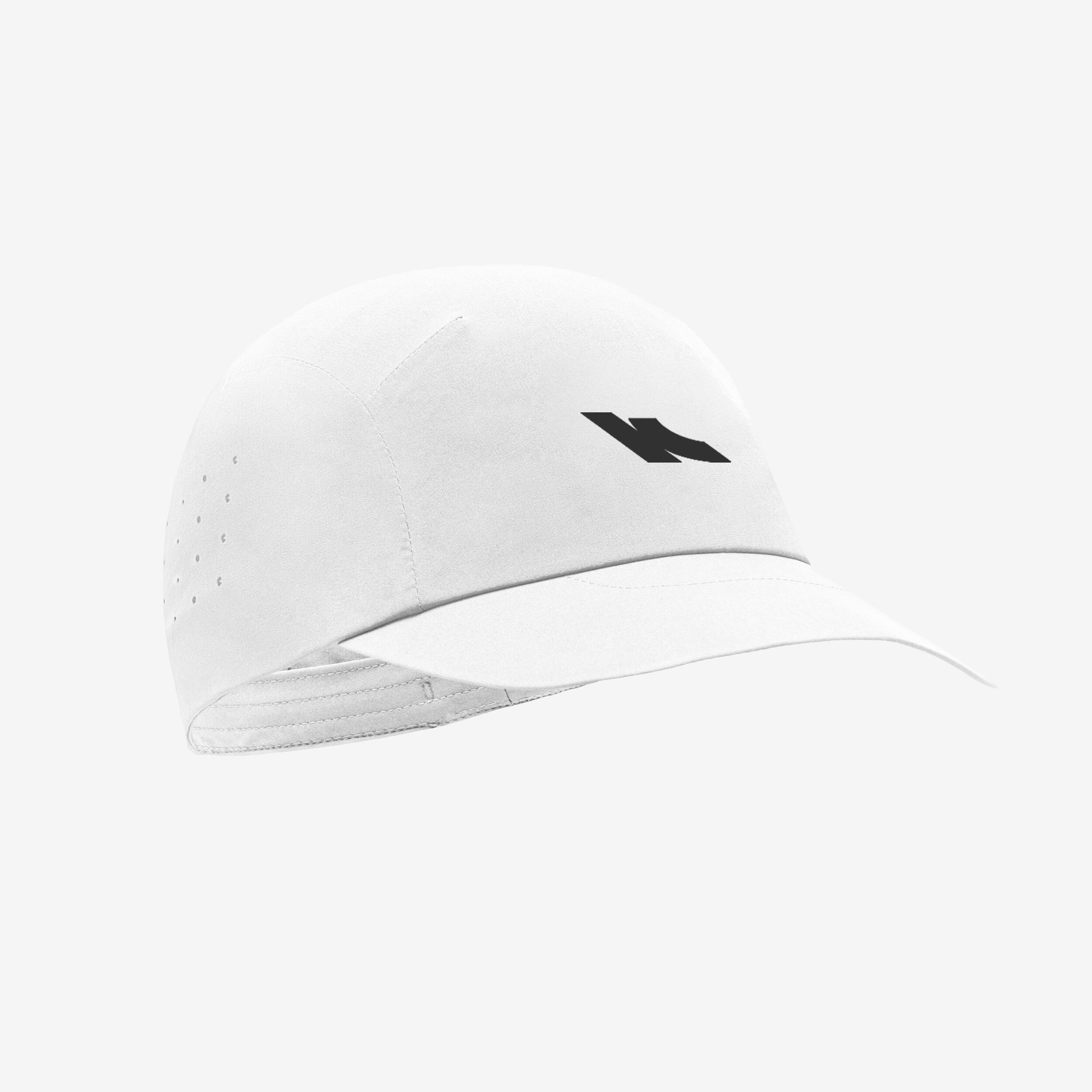 Casquette running Homme Femme, Kiprun ultra légère blanc et jaune 2/5