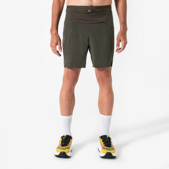 Pantaloncini trail e running uomo RUN 900 ULTRA marroni