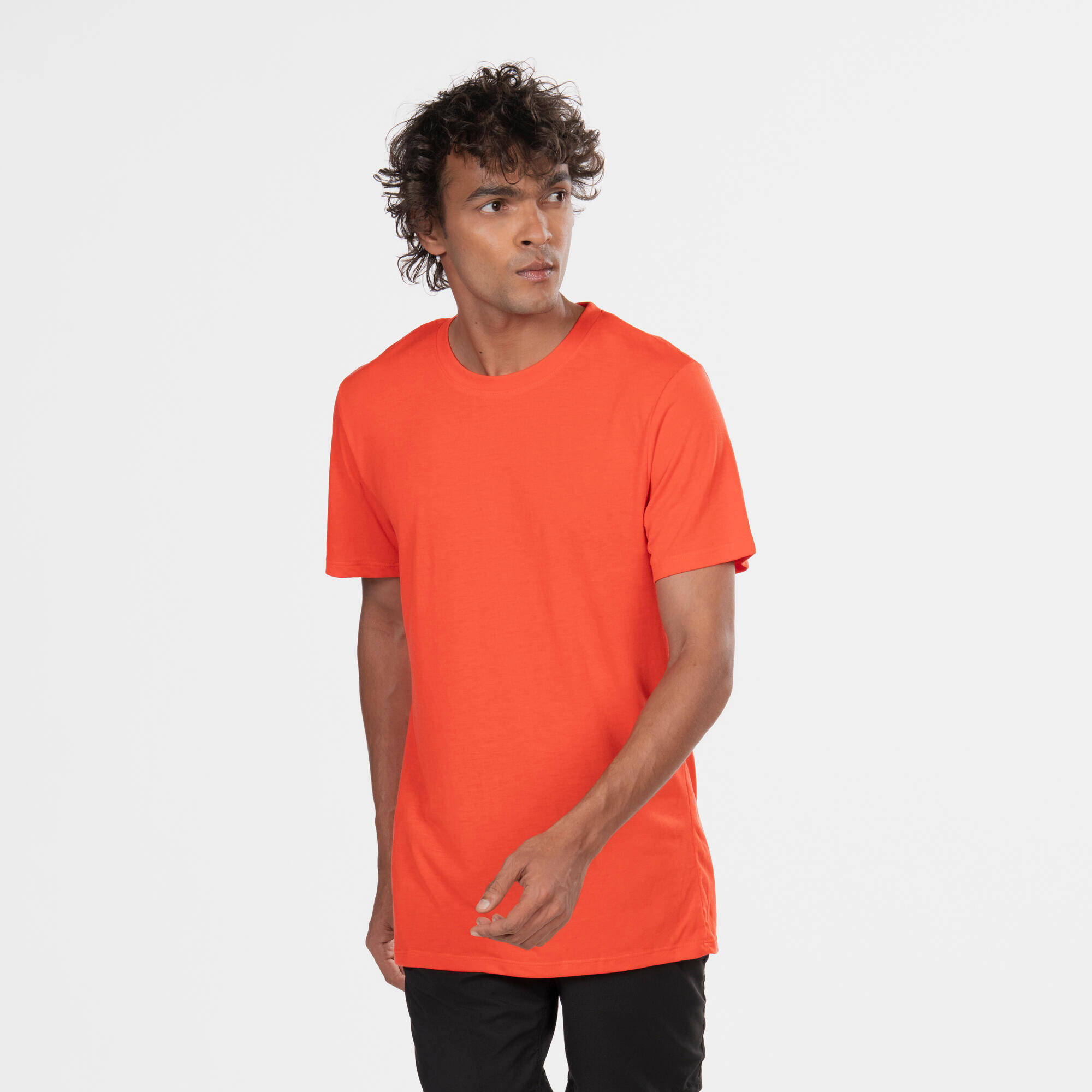 Men's Slim-Fit Breathable Cross Training T-Shirt - Black -  1
