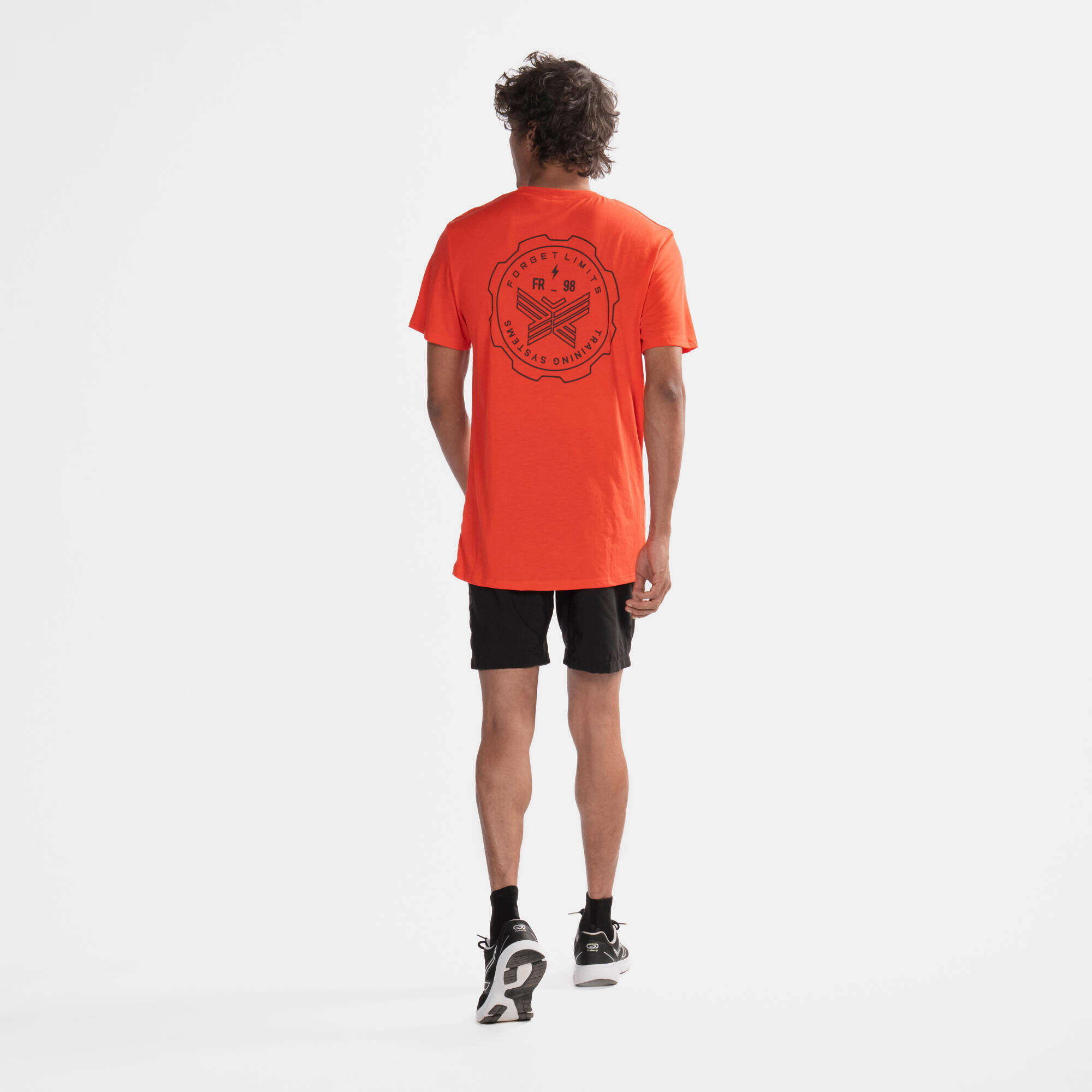 Men's Slim-Fit Breathable Cross Training T-Shirt - Black -  4
