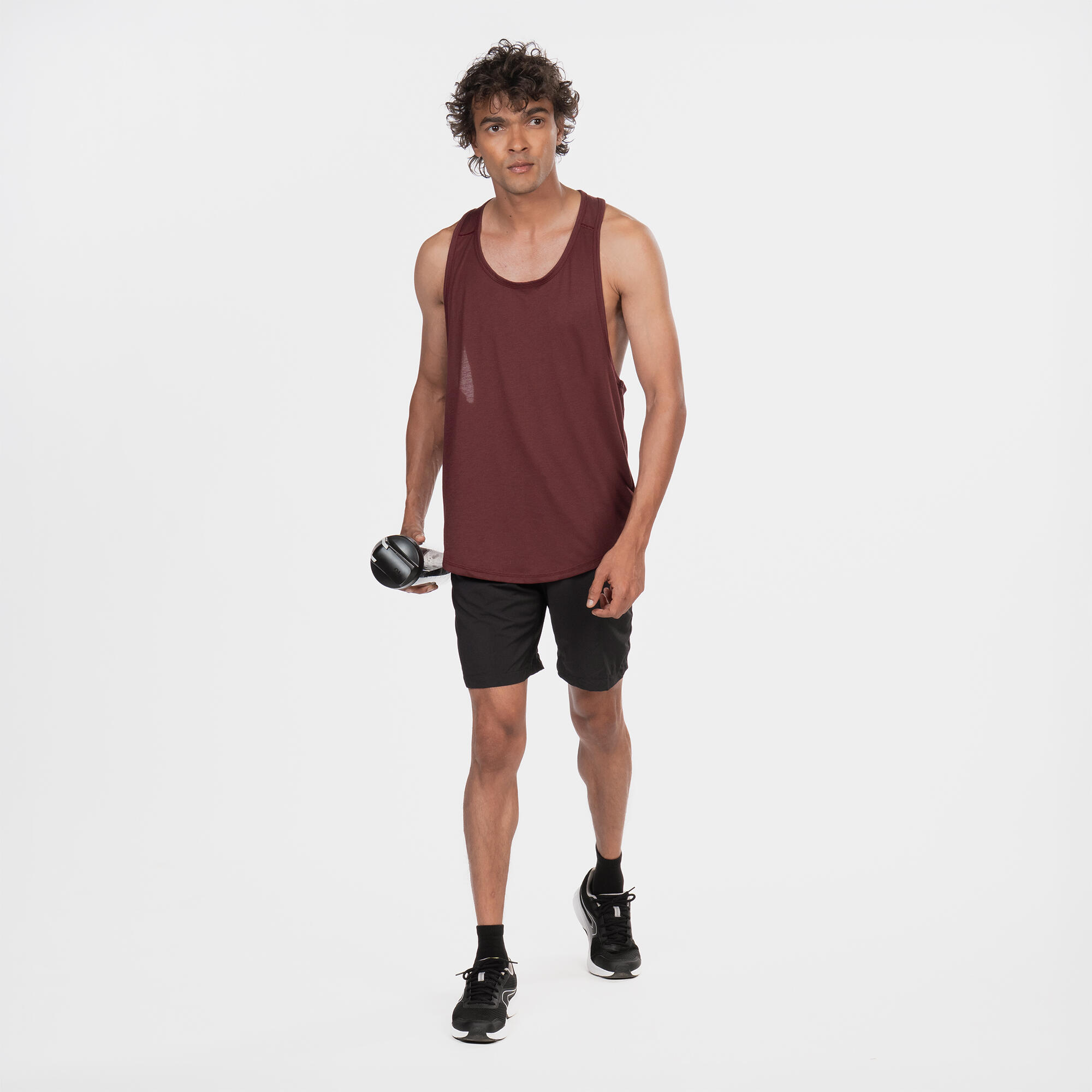 domyos Men's Strength Training Stringer Tank Top 900 - Teal-picture-33