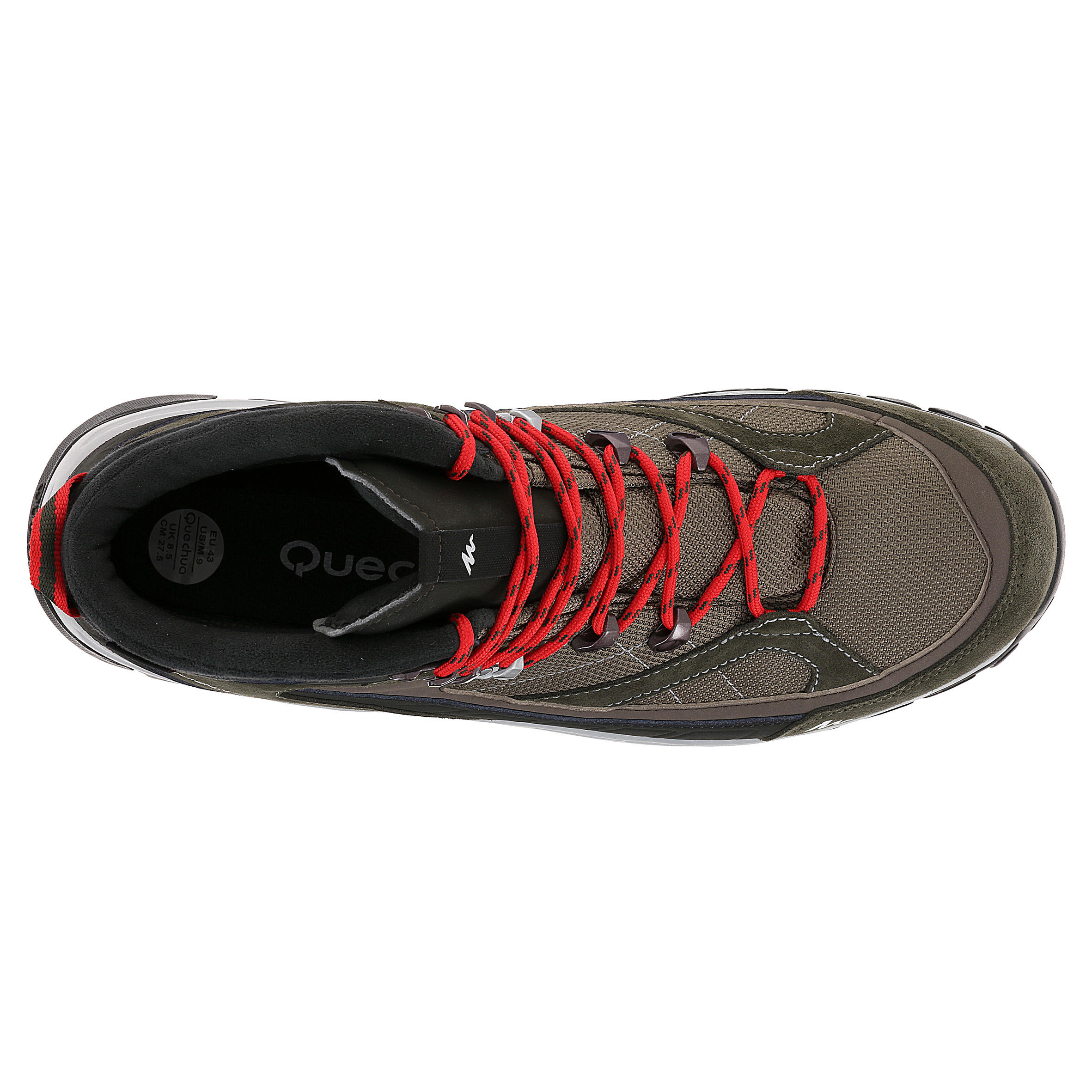 Waterdichte trekkingschoenen voor heren Quechua Forclaz 100 high bruin 11/14