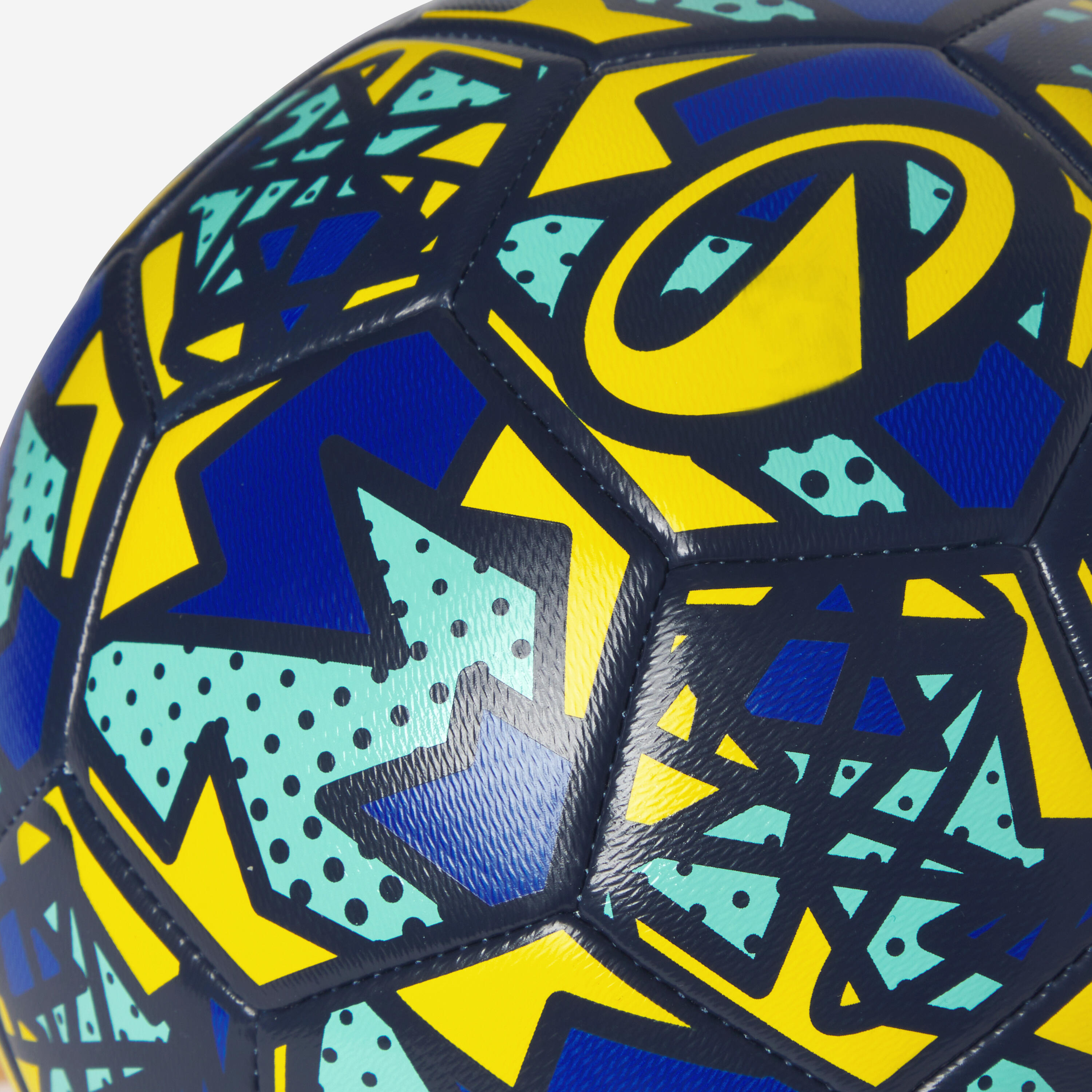 Ballon de football light learning ball bleu vert taille 5 3/5
