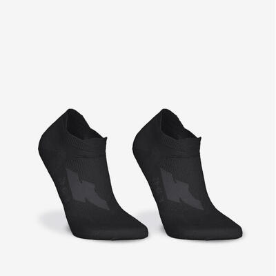 Calze running bambino RUN 500 sottili invisibili nere x2