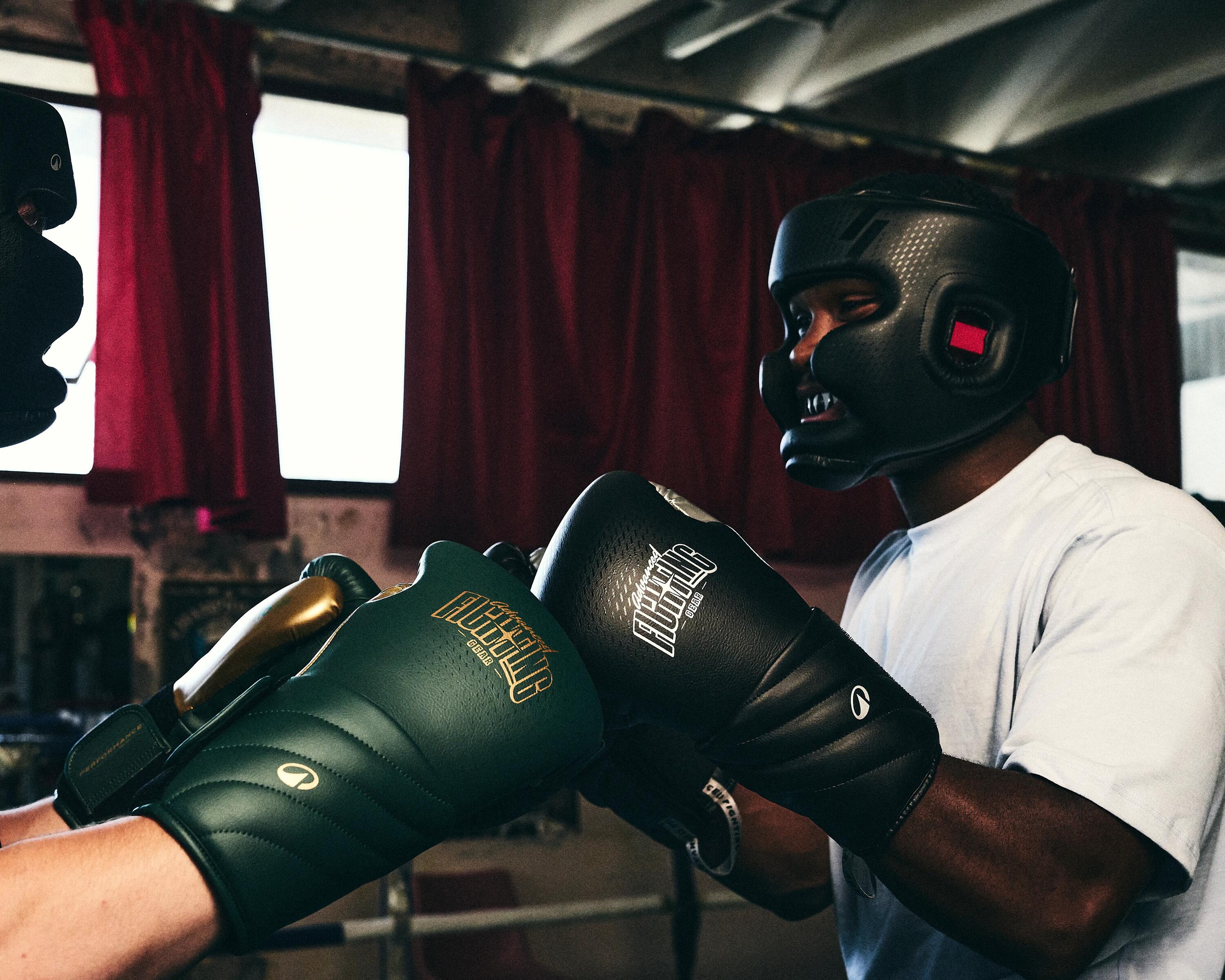 Gants de boxe, boxeurs confirmés, mousse monobloc, vert 8/11