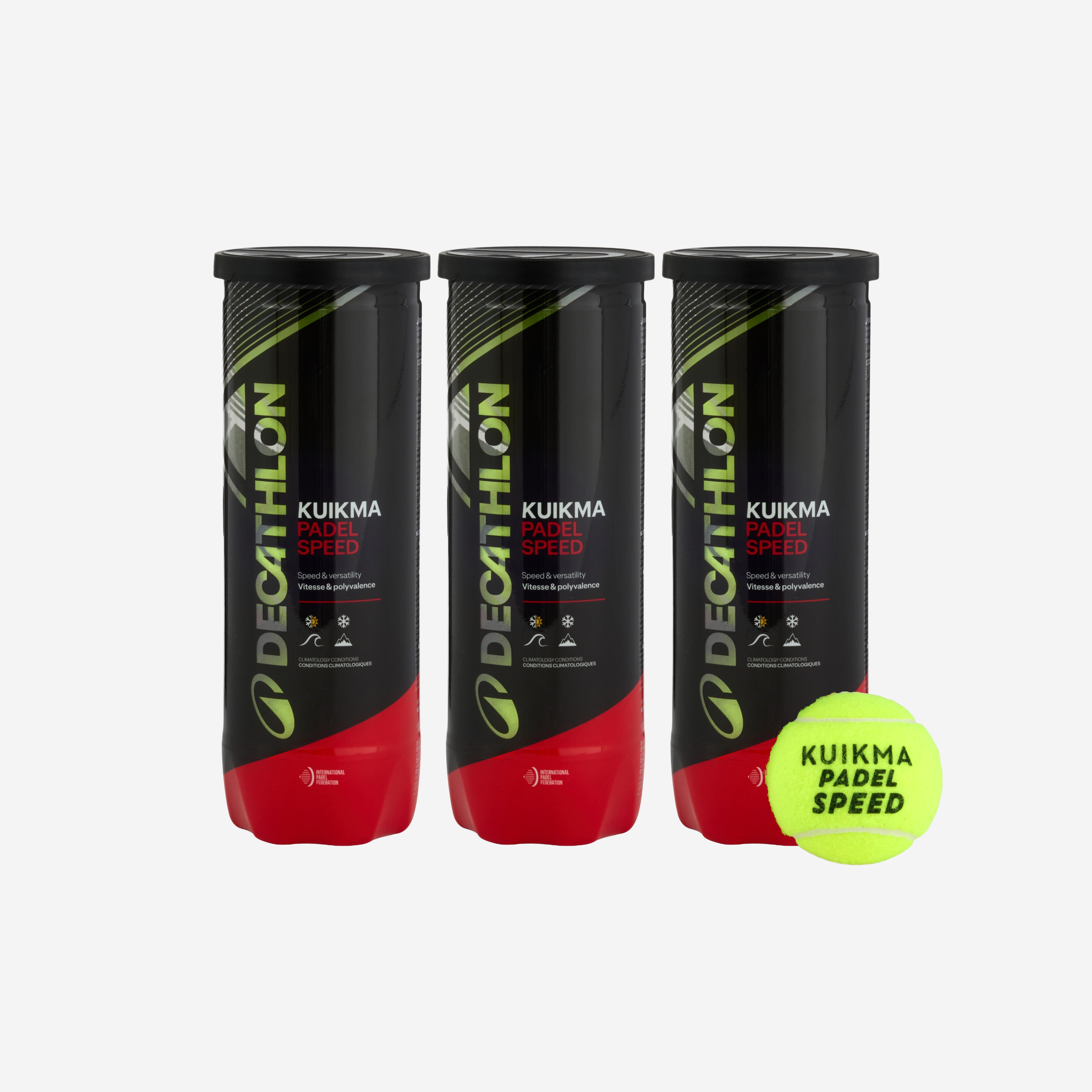 Pressurised Padel Balls PB Speed Tri-Pack