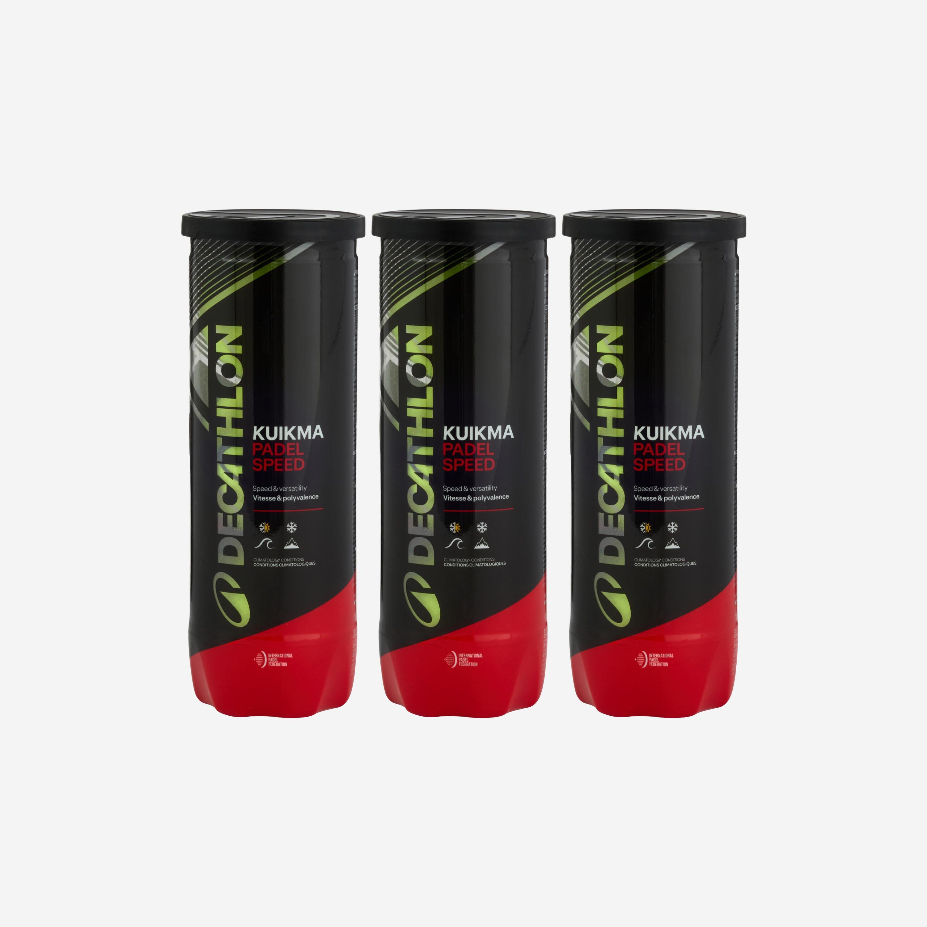 Tlakované míčky na padel Kuikma PB Speed 3 balení 4/6