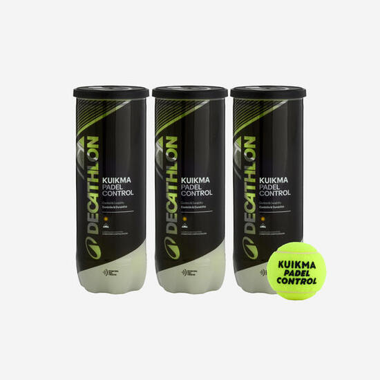 Tripack balles de padel pressurisées - Kuikma Control