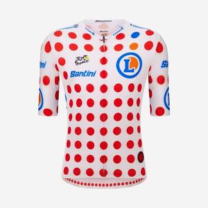 Maillot ciclismo manga corta Santi Tour de Francia maillot lunares líder montaña