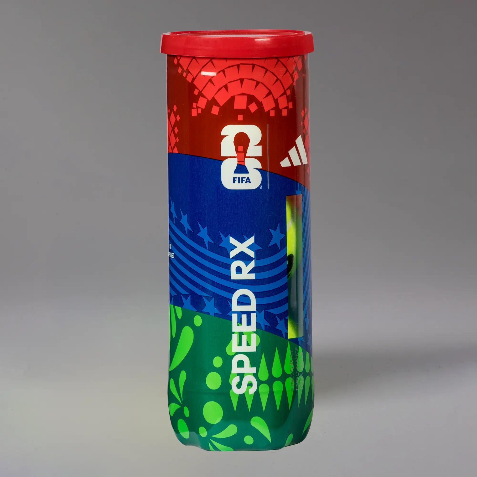 Bote de 3 pelotas de pádel presurizadas Speed RX World Cup Edition 2026 2/4