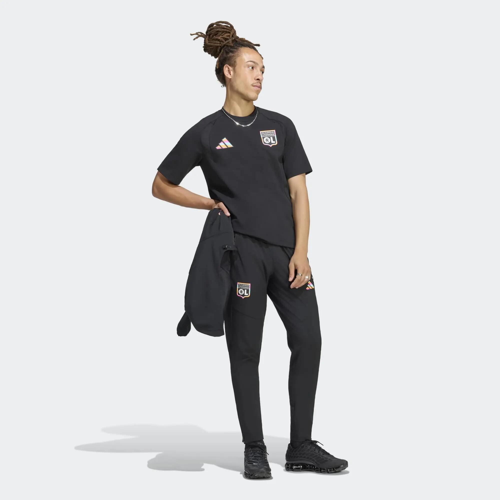 T-shirt Olympique Lyonnais Adidas Tiro Travel noir Adulte saison 2026-2027 4/6