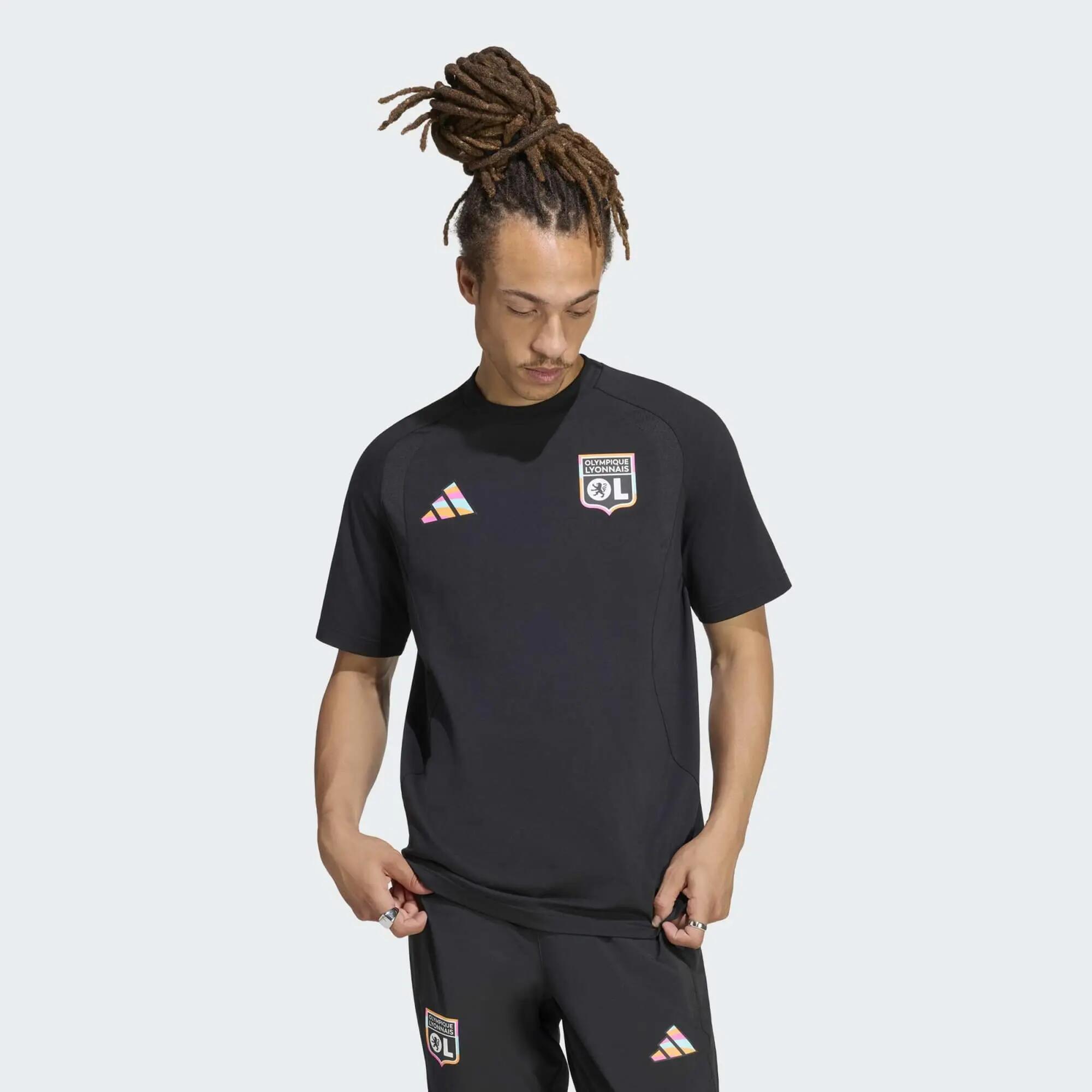 T-shirt Olympique Lyonnais Adidas Tiro Travel noir Adulte saison 2026-2027 3/6
