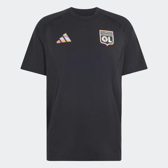 T-shirt Olympique Lyonnais Adidas Tiro Travel noir Adulte saison 2026-2027