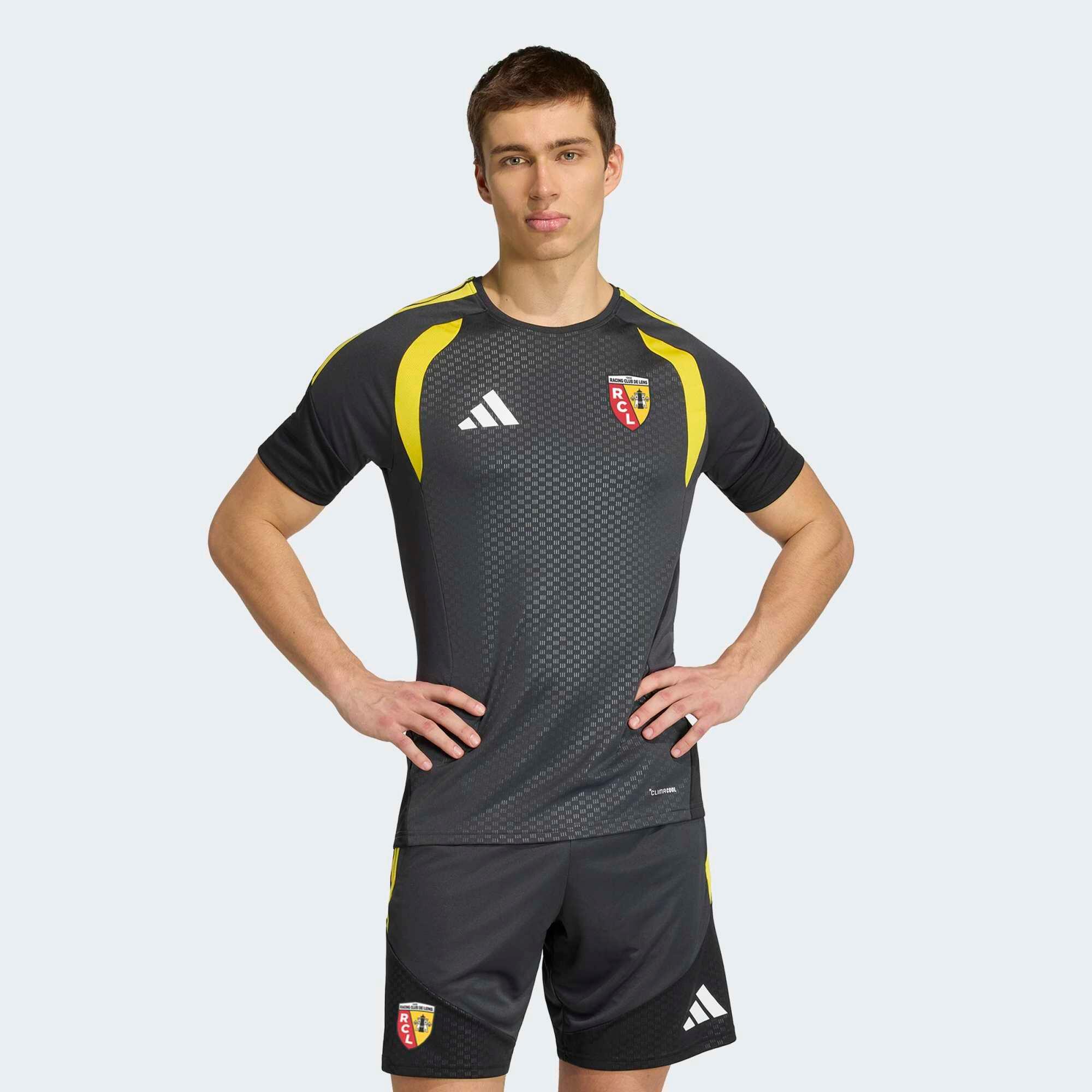 Maillot d'entraînement RC Lens Adidas Carbon / Jaune Adulte saison 2026/2027 7/8