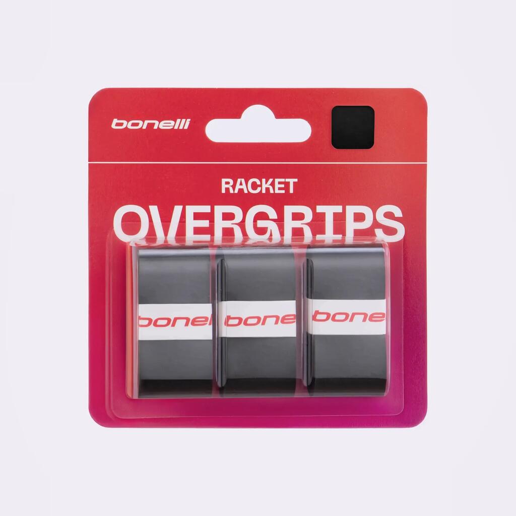 BONELLI BLACK OVERGRIP TRIPACK