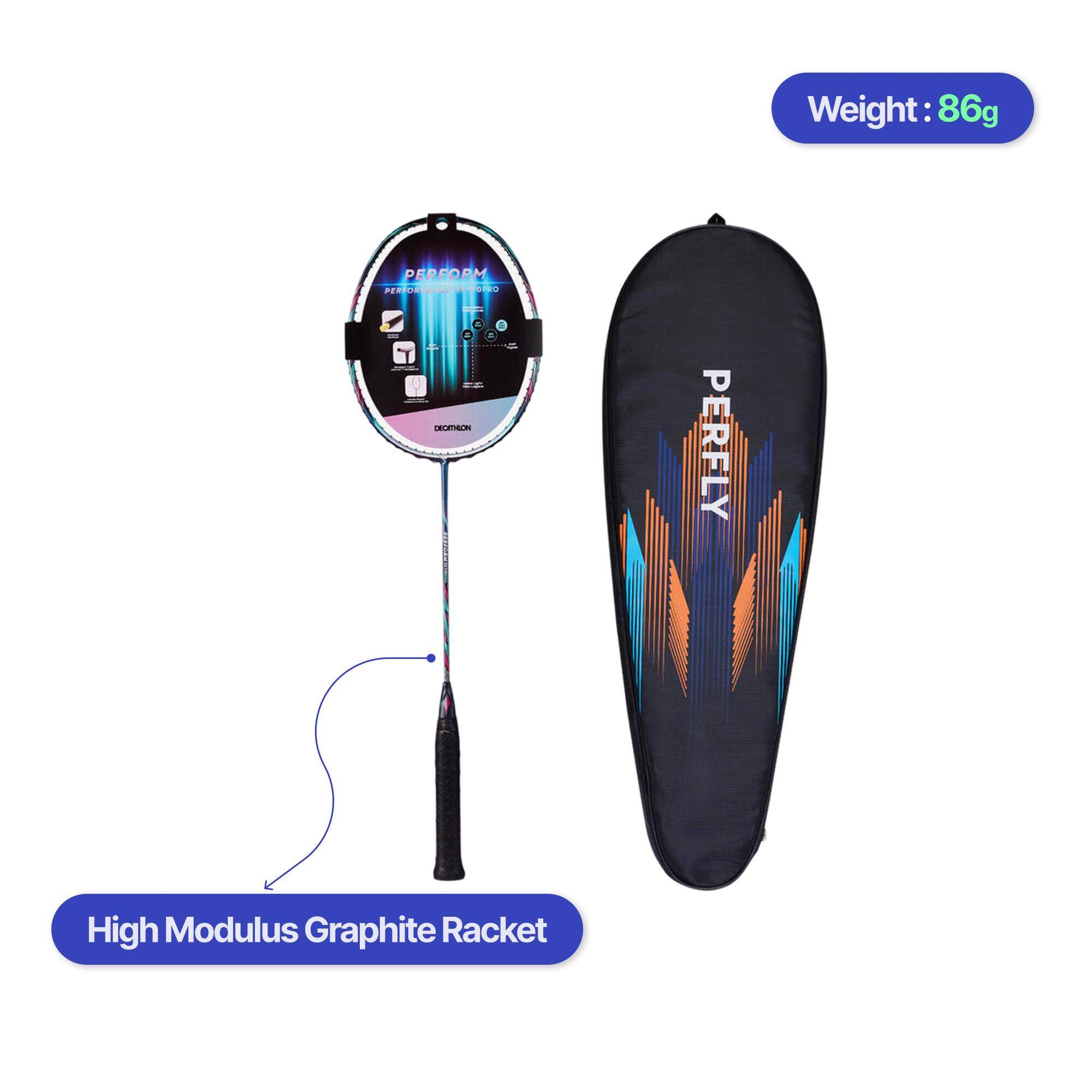 Adult Badminton Carbon Racket BR Perform 990 Pro (Unstrung) - Purple -  3