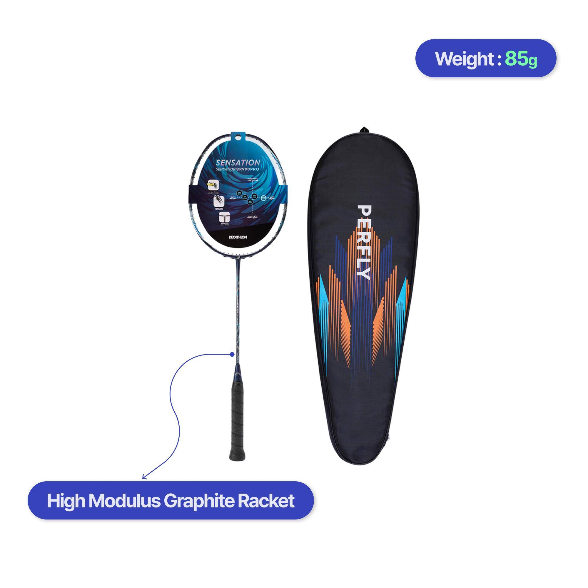 Badminton unstrung racket adult, BR Sensation 990 Pro Navy -  3