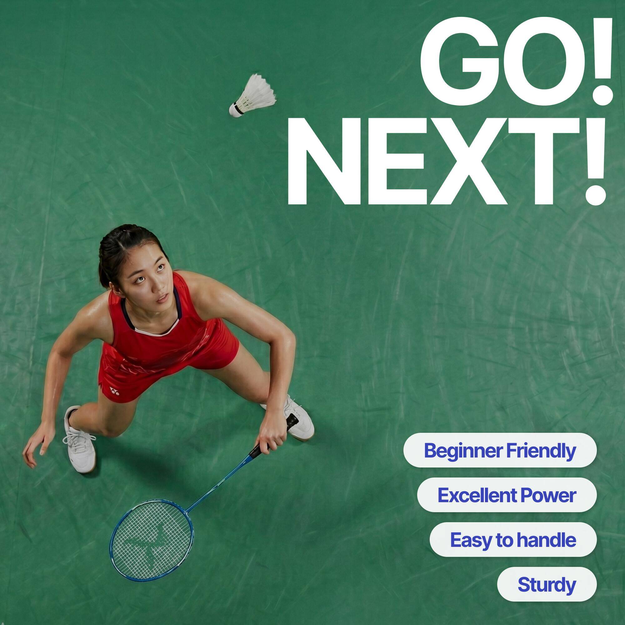 Adult Badminton Racket BR 100 Set Starter Blue Red -  3