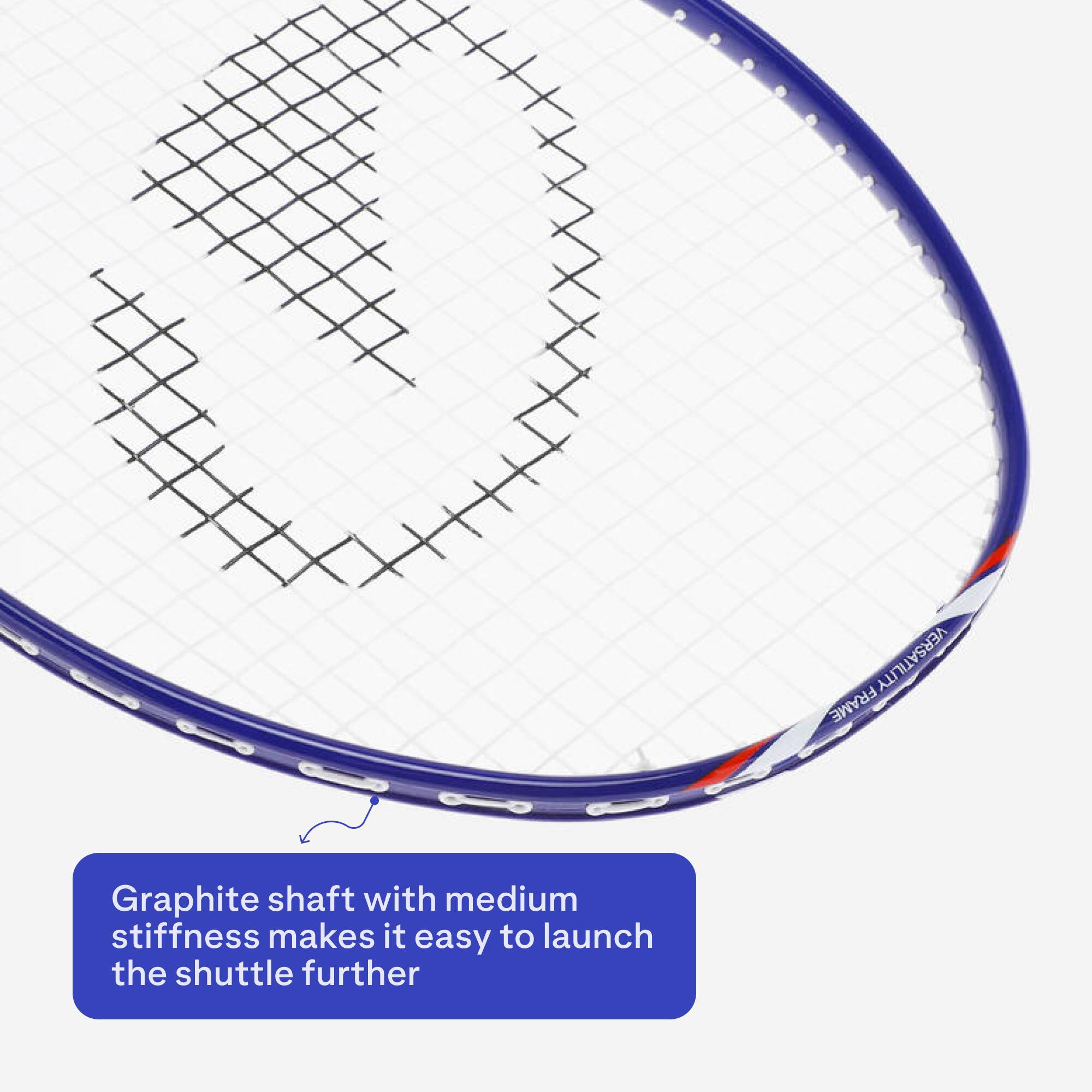 ADULT BADMINTON RACKET BR SENSATION 500 BLUE -  4