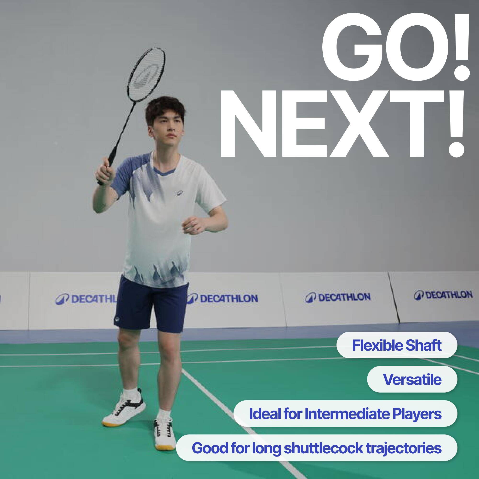 ADULT BADMINTON RACKET BR SENSATION 500 BLACK -  3