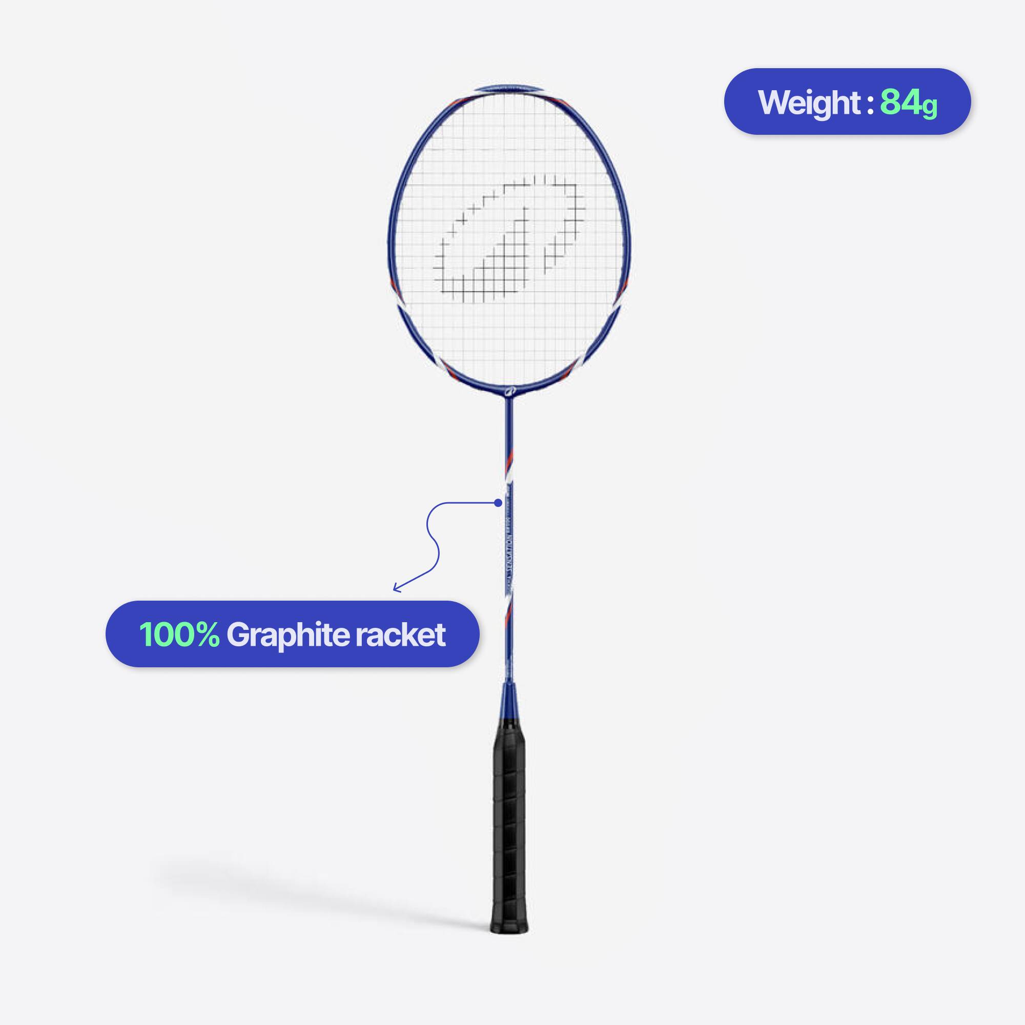 ADULT BADMINTON RACKET BR SENSATION 500 BLUE -  2