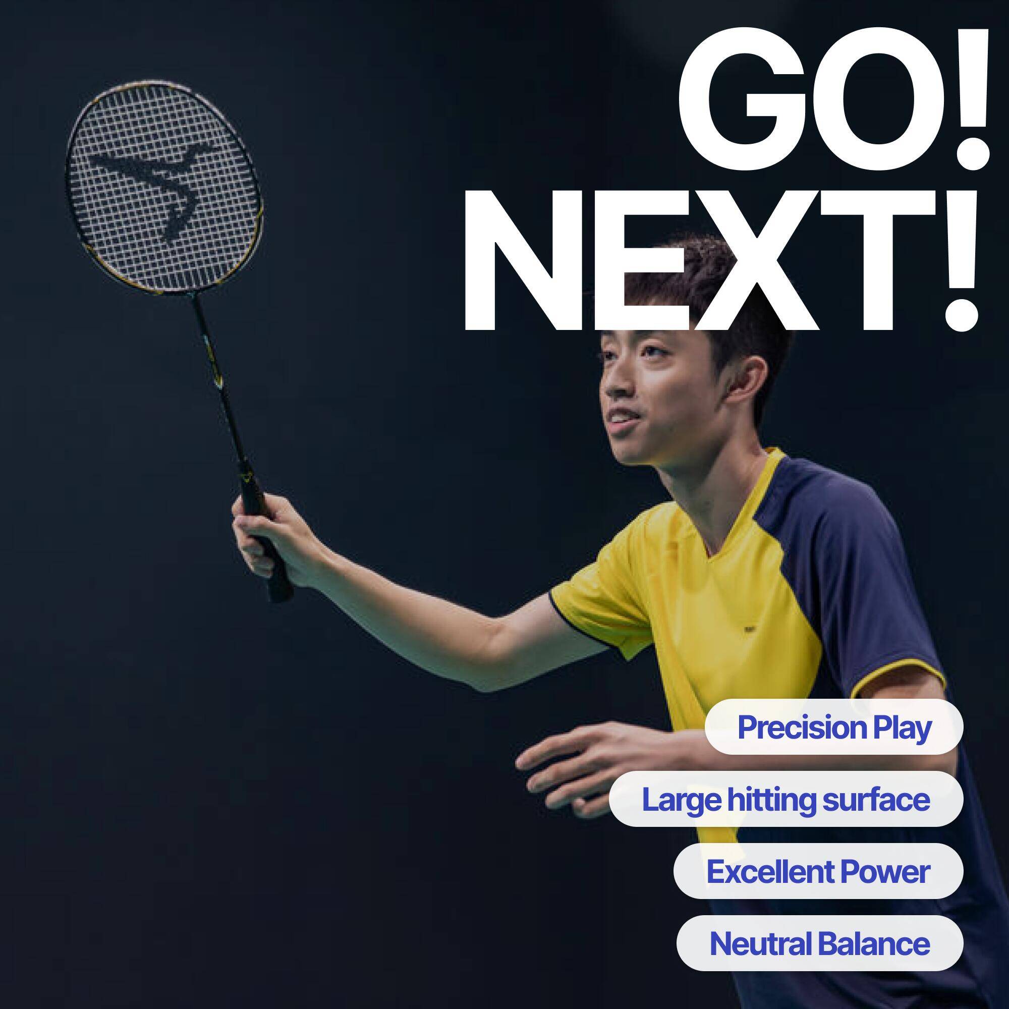 Adult Badminton Racket BR 500 Black Yellow -  4