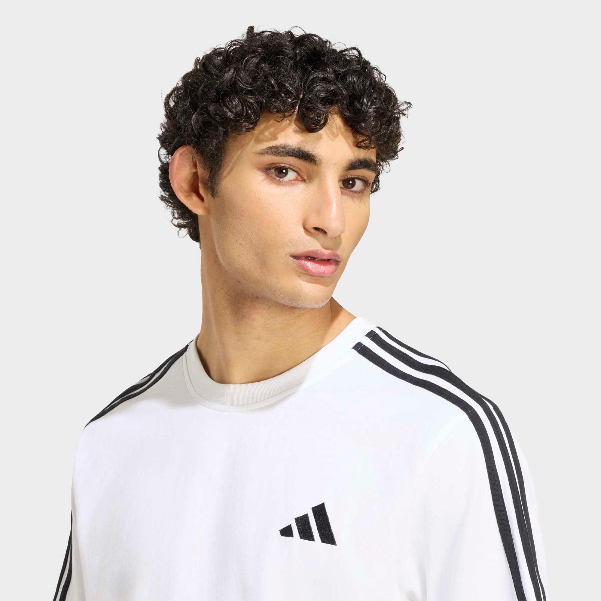 T-shirt de fitness homme en coton, blanc 5/5