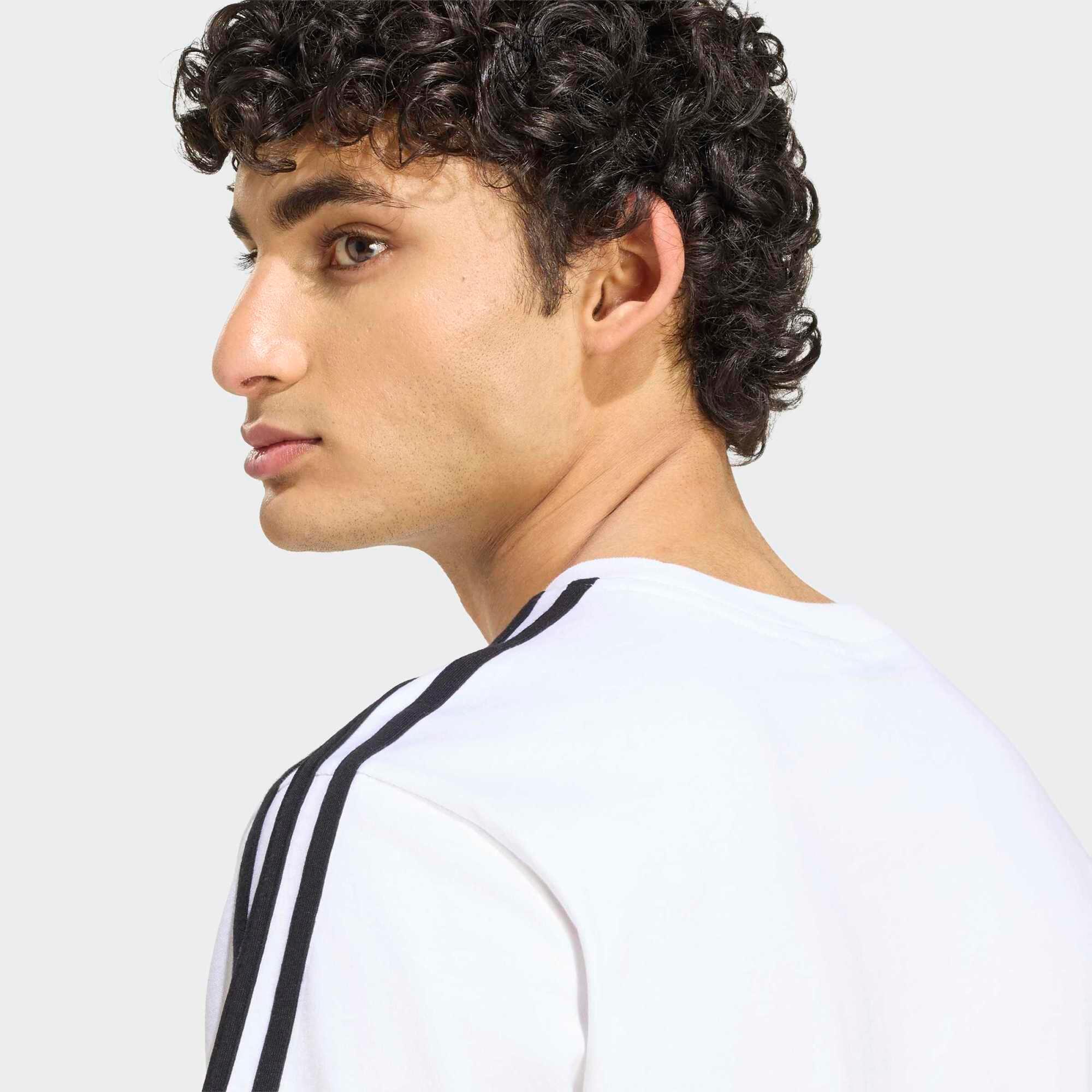 T-shirt de fitness homme en coton, blanc 3/5