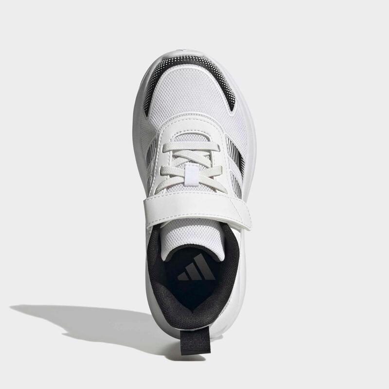 Încălțăminte cu bandă cu arici, Adidas TENSAUR RUN, respirantă, negru, copii