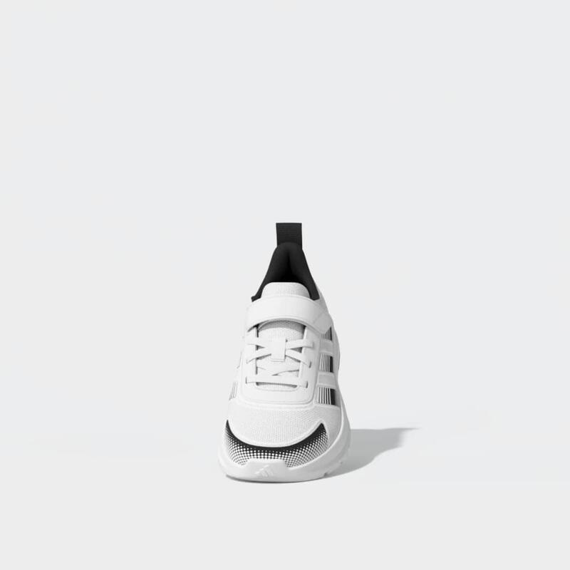 Încălțăminte cu bandă cu arici, Adidas TENSAUR RUN, respirantă, negru, copii