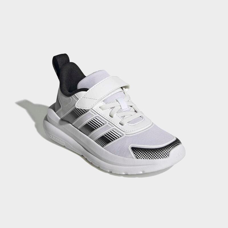 Încălțăminte cu bandă cu arici, Adidas TENSAUR RUN, respirantă, negru, copii