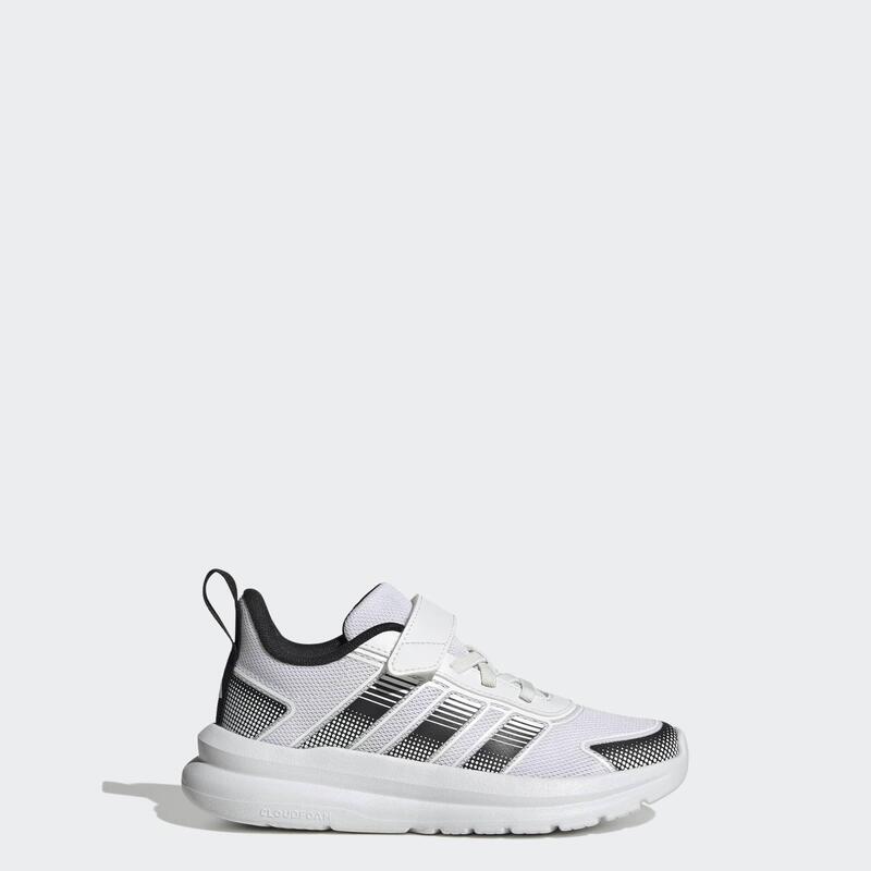 Încălțăminte cu bandă cu arici, Adidas TENSAUR RUN, respirantă, negru, copii