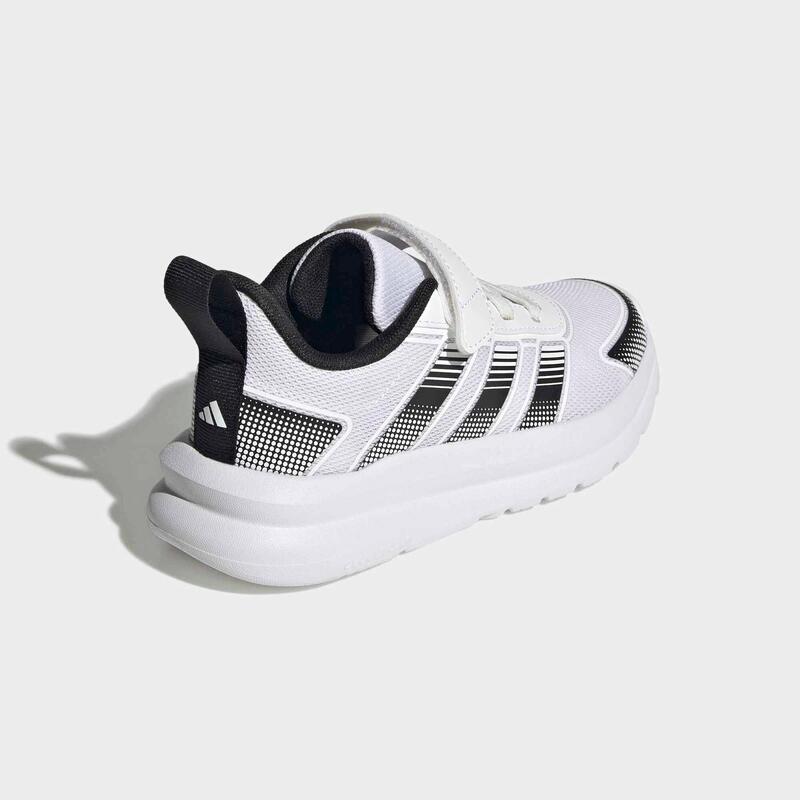 Încălțăminte cu bandă cu arici, Adidas TENSAUR RUN, respirantă, negru, copii