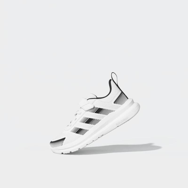 Încălțăminte cu bandă cu arici, Adidas TENSAUR RUN, respirantă, negru, copii