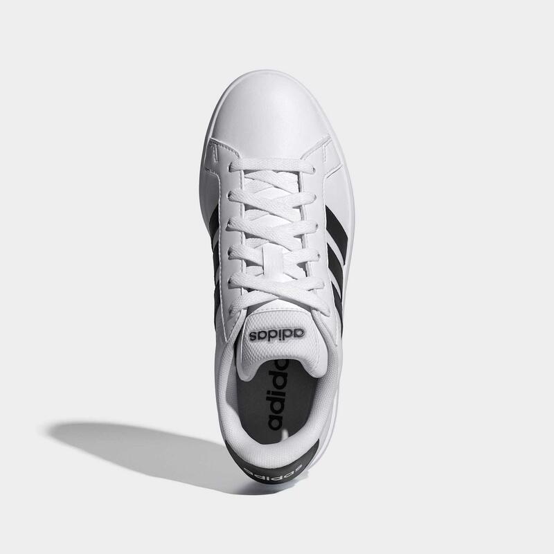 Încălțăminte ADIDAS Grand Court clasică și rezistentă pentru copii, alb și negru