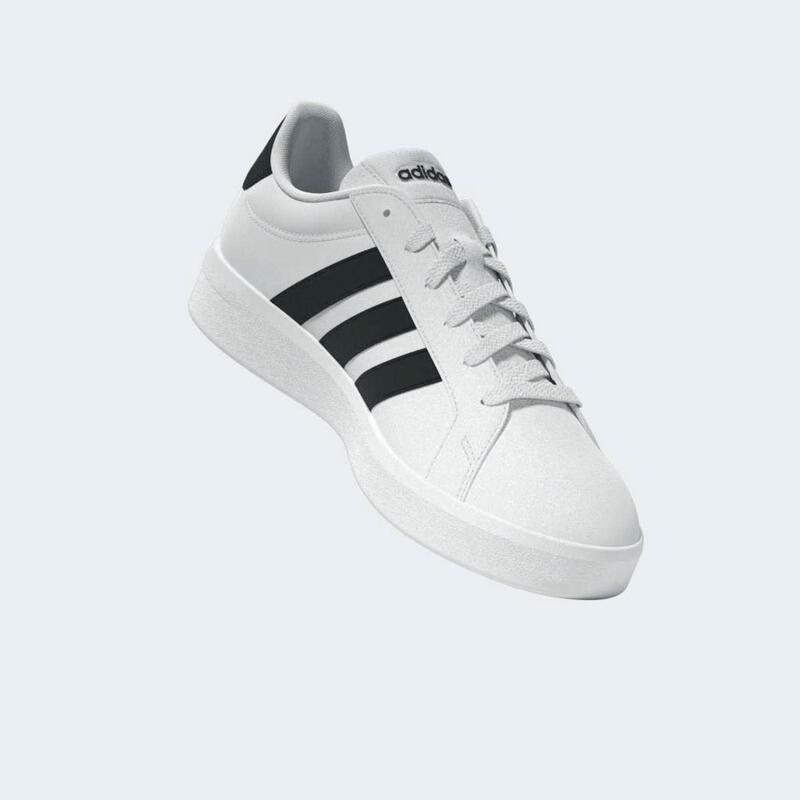 Încălțăminte ADIDAS Grand Court clasică și rezistentă pentru copii, alb și negru